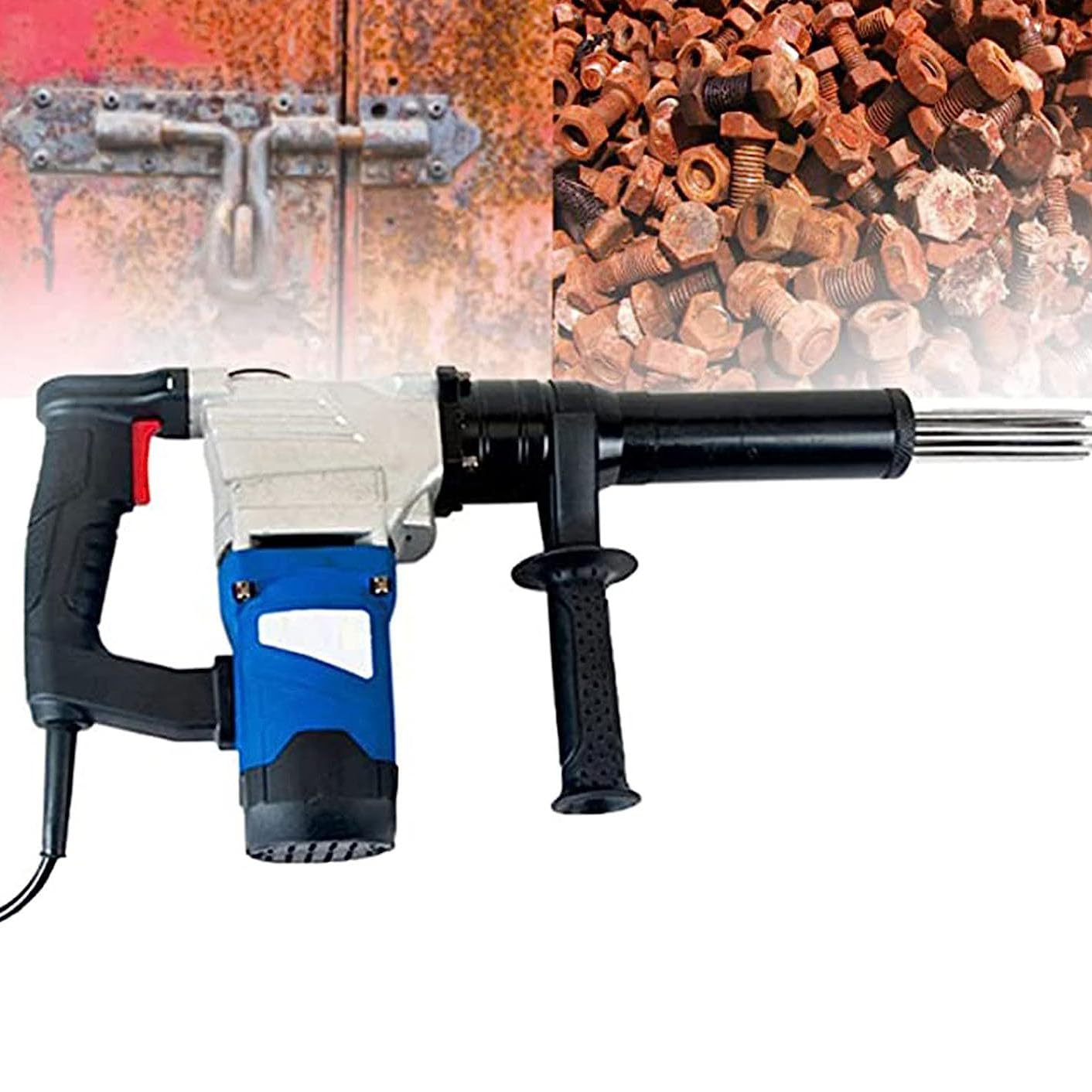 Scaler elettrico ad ago, 1100 W, strumento portatile di grado industriale per sverniciare e pulire scorie, scalpelli a getto ad alta potenza per una preparazione efficiente della superficie