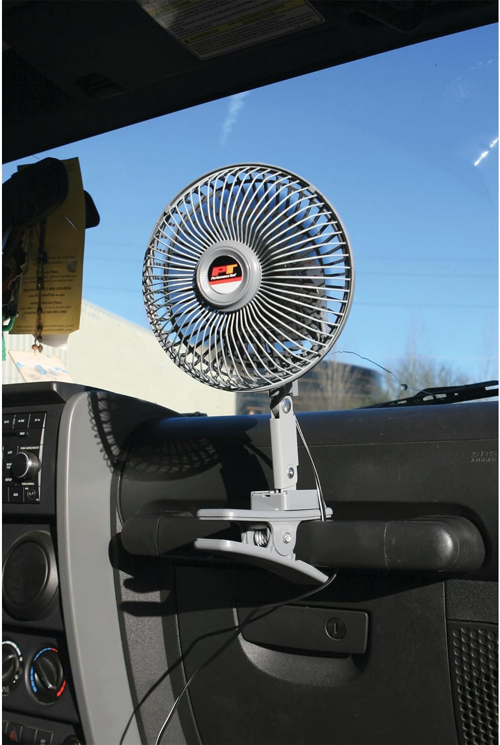 Performance Tool W1658 6-Inch Oscillating Fan (12v w/clamp) - Ideal for Cars, Trucks, RVs, Boats, and More to Keep You Cool and Comfortable On The Go