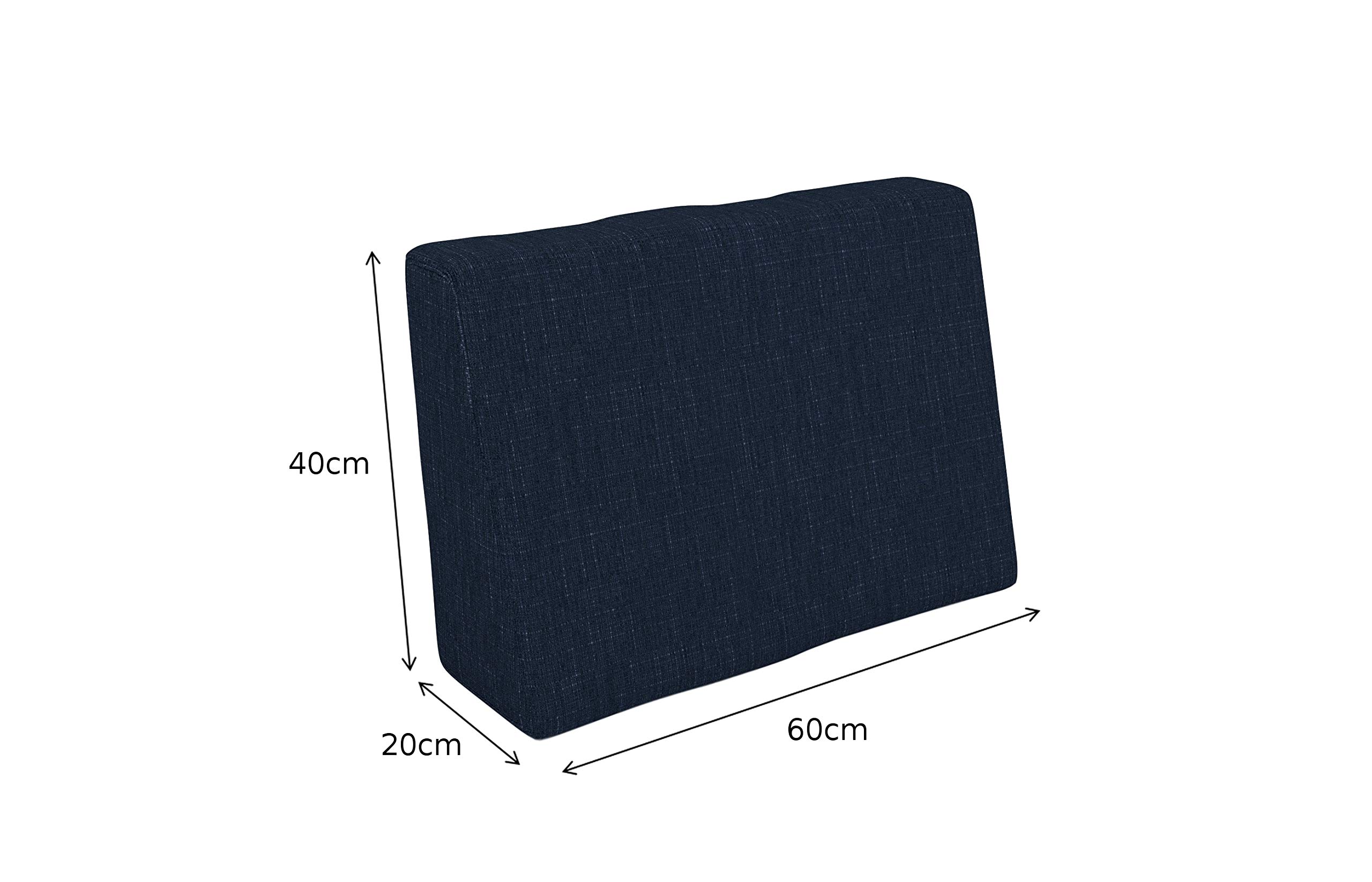 POKAR Euro Pallet Seating Set of 2: 1x seat cushion 120x80cm + 1x back cushion 120x40cm, cold foam, removable covers, Home Garden Furniture DIY, indoor outdoor pillow, without pallets, Beige — view 79