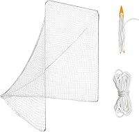 Heavy Duty 6x6x7ft Lacrosse Goal Net Replacement - 3.5/4/5/6mm Mesh w/ Install Aid & 49ft Lacing Ropes for Training