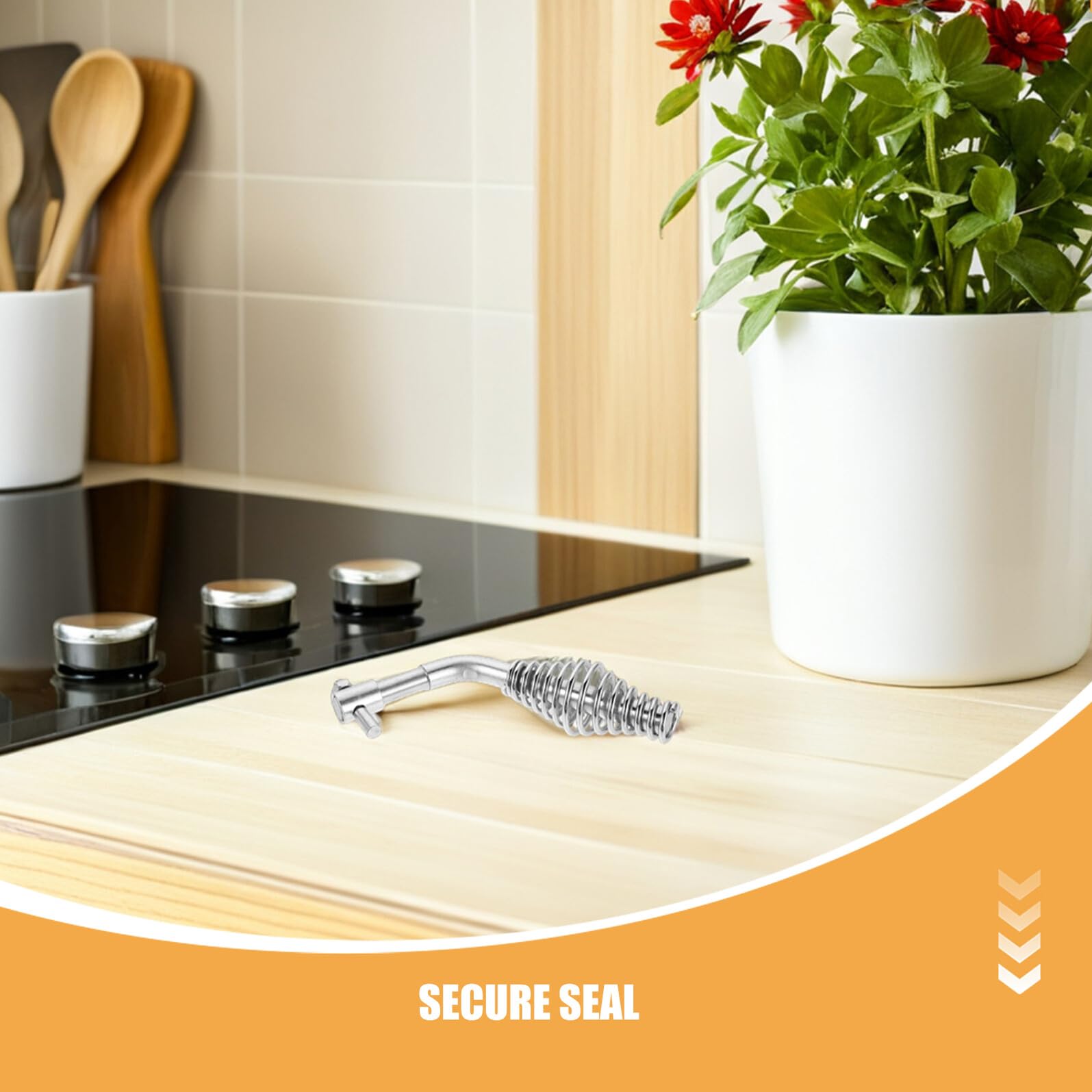 Mikinona 2 Pezzi Maniglia a Molla per Porte di Caminetti a Legna 2 Pezzi in Metallo Resistente Installazione Semplice, Ricambio per Forni e Accessori Riscaldamento, Adatta per Porte di