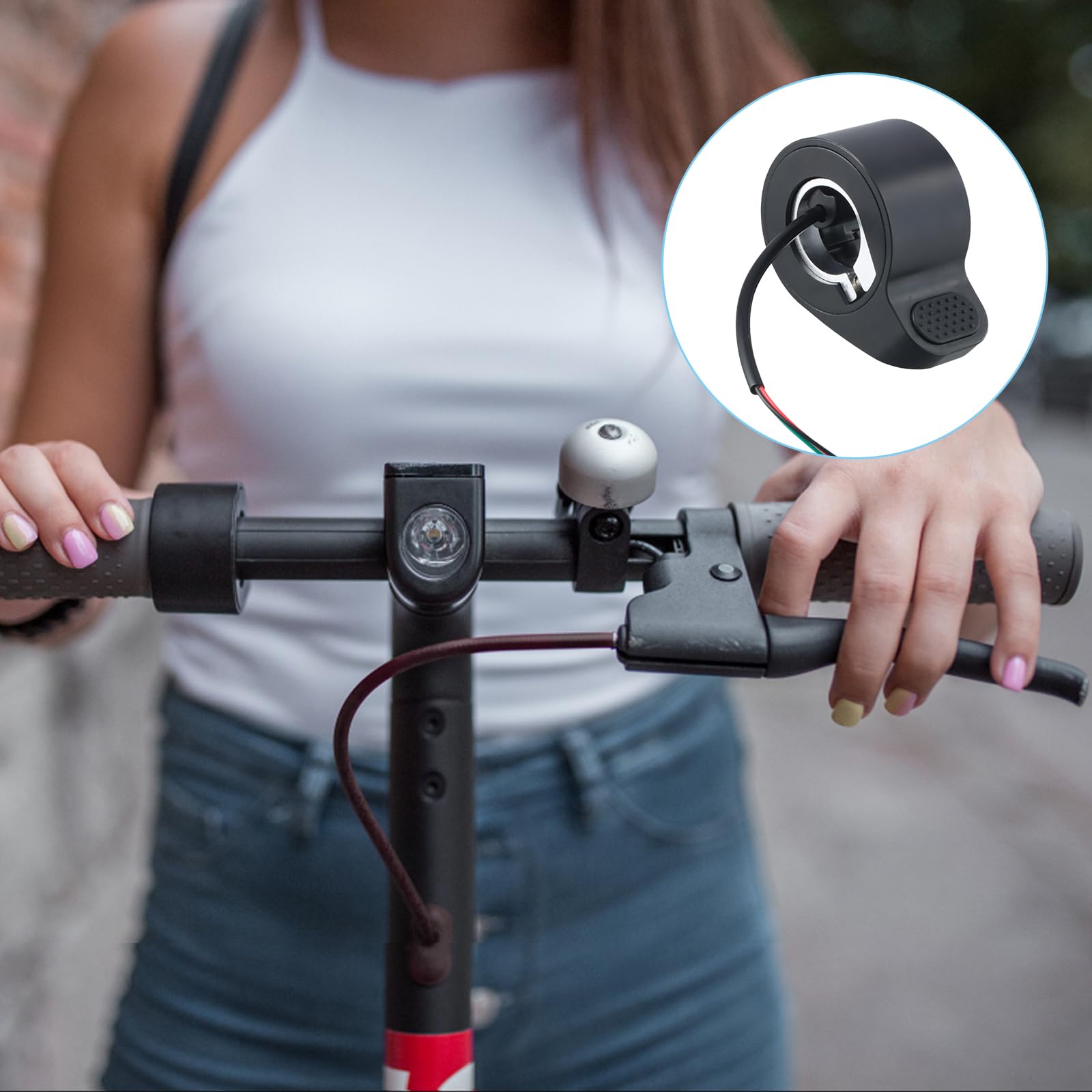 Joyan Acelerador de patinete eléctrico, universal, acelerador acelerador para Xiaomi M365, acelerador de patinete, controlador de aceleración, negro