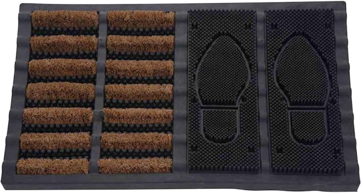 Guaranteed4Less Non Slip Rubber Brush Door Mat Boot Shoe Mud Dirt