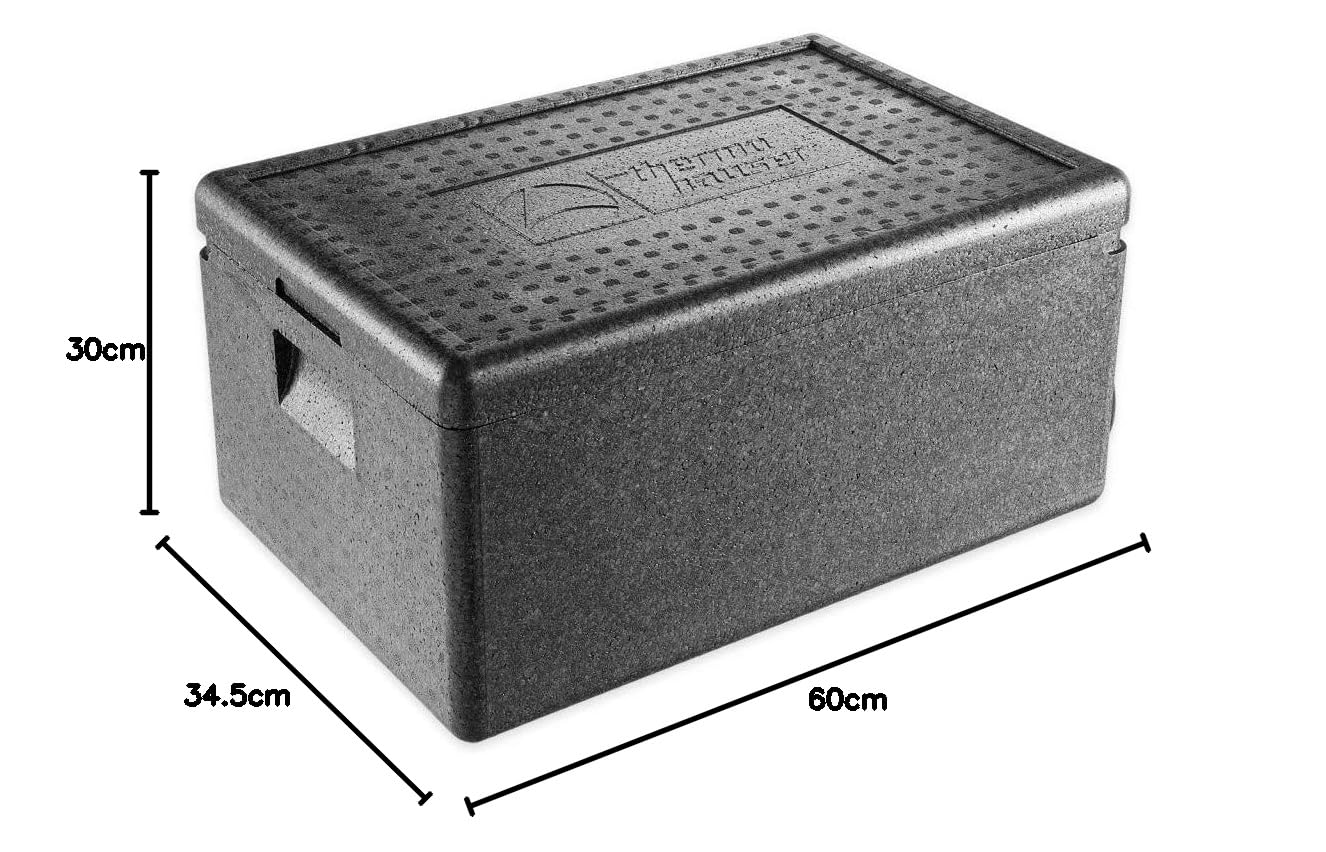 thermohauser Caja térmica EPP Inlay GN 1/1, negro, con depósito interior extraíble (PE), 48,5 L