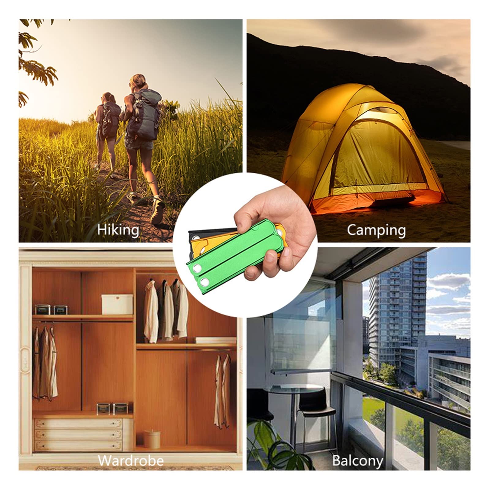 Składany wieszak na ubrania ze stopu aluminium Outdoor Camping Suszarka do ubrań Oszczędzające miejsce metalowe wieszaki na wieszaki na akcesoria podróżne