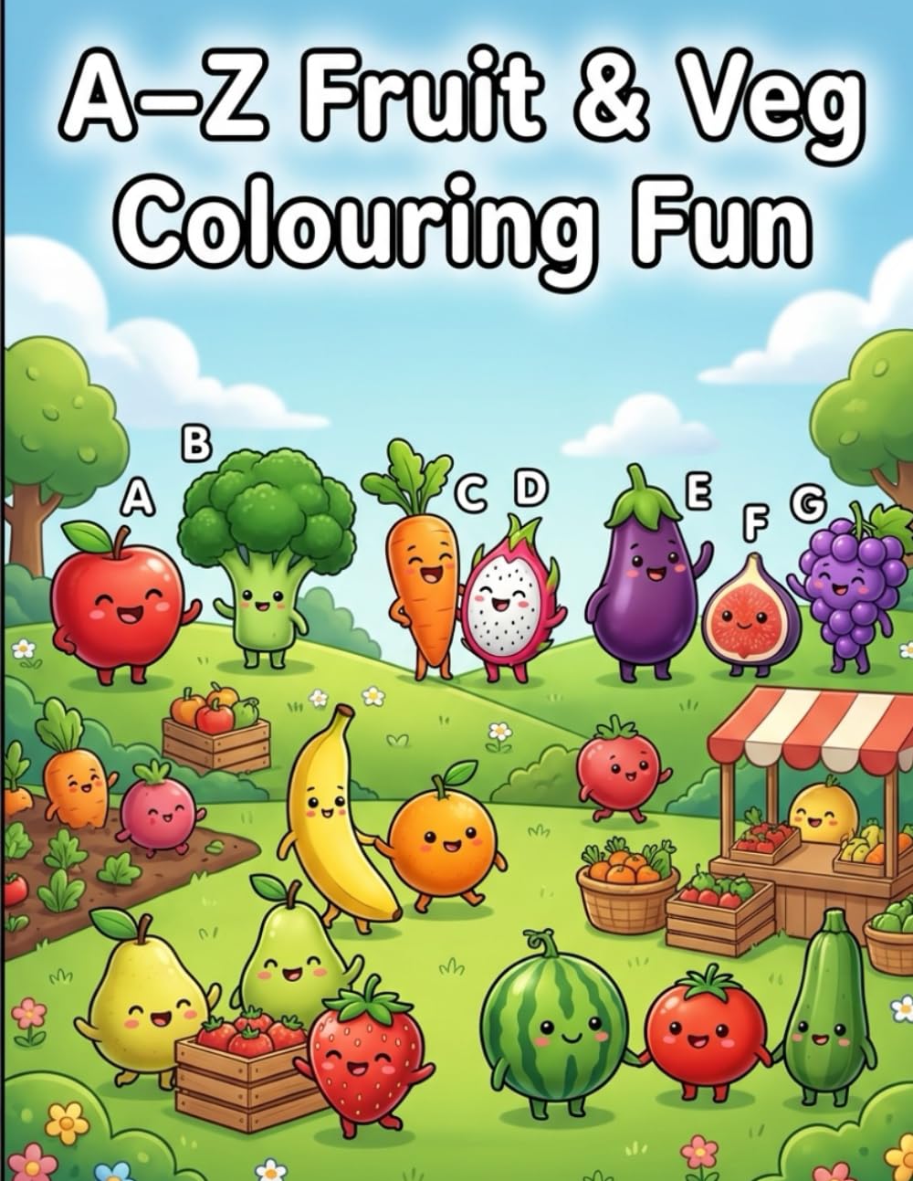 A-Z Fruit & Veg: Colouring book