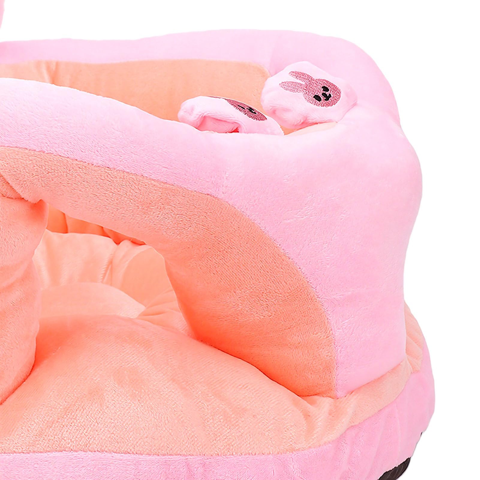 Annadue Sedia per Bambini Che Impara a sedersi. Seggiolino in Morbido Peluche per Bambini con Supporto per la Schiena per Coniglietto Rosato dell'asilo Nido (Coniglio rosato)