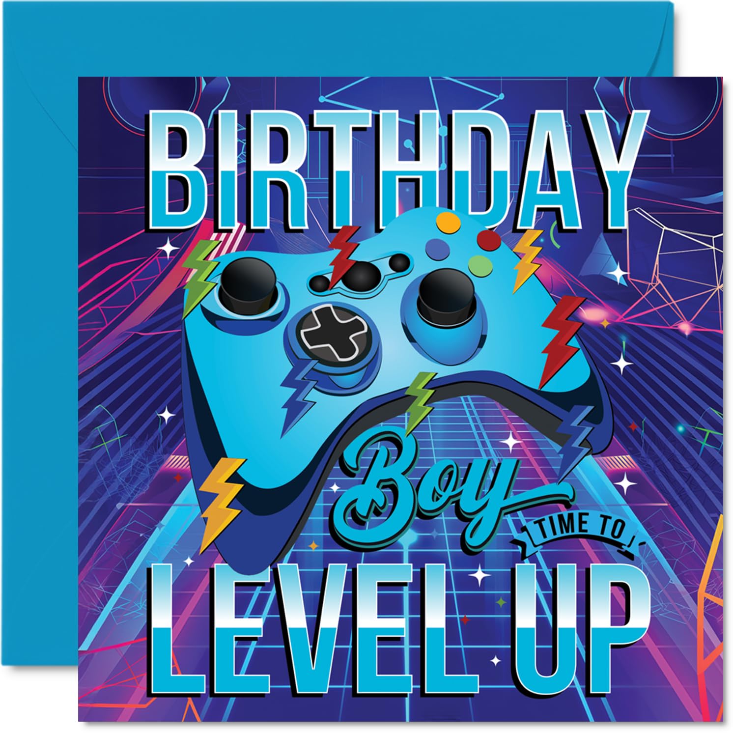 Generic Birthday Card for Men Boys- Gamer Level - Happy Birthday Card for Men or Boys, 145mm Male Bday Greeting Cards