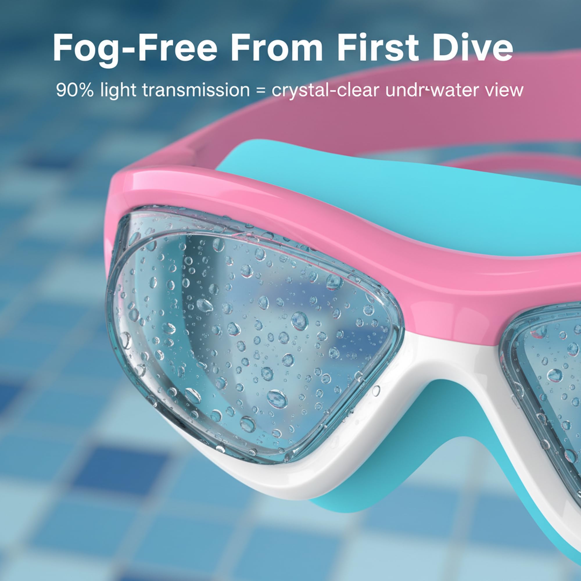 Lunettes de Natation Anti-Buée pour Usage Général | Protection UV, Imperméables, Joint en Silicone | Lunettes de Natation pour Enfants de 6 à 14 Ans - 4