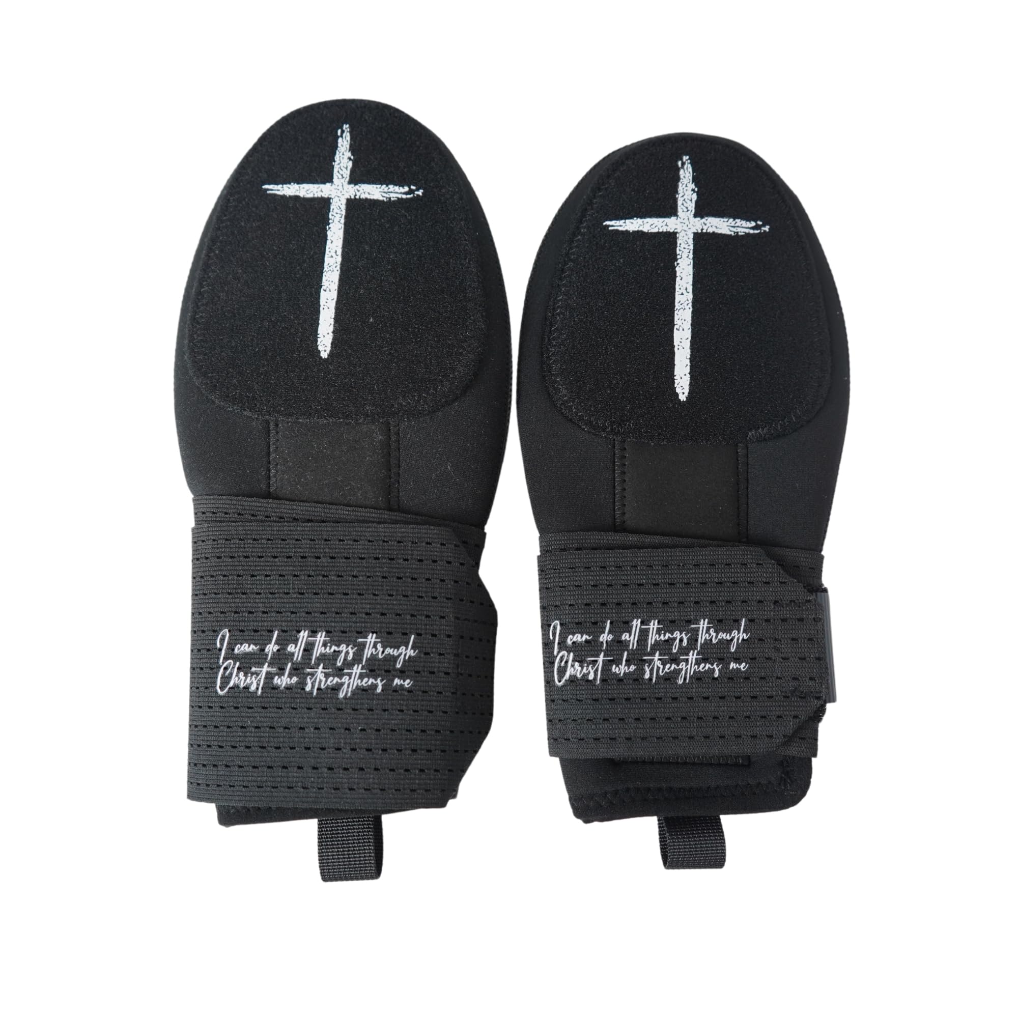 Baseball Gleithandschuh - Jugend- & Erwachsenengrößen - Baseball-Tropfzubehör mit Bibelvers & Kreuz - Hand- & Handgelenkschutz, schwarzes Design für linke & rechte Hände