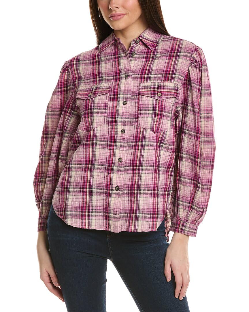 Isabel MarantEtoile Checked Linen-Blend Blouse