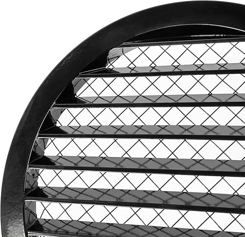 Miniatura 22 de Rejilla de ventilación redonda de aleación de aluminio de 10 pulgadas con malla metálica (conducto de Ø10 pulgadas/rejilla de Ø11 pulgadas) HVAC