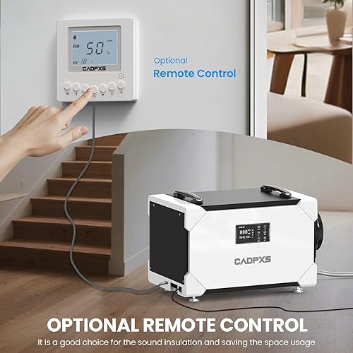 Miniatura 6 de Deshumidificador CADPXS para espacio de arrastre con bomba y manguera de drenaje, deshumidificador de grado comercial de 145 pintas para espacios de