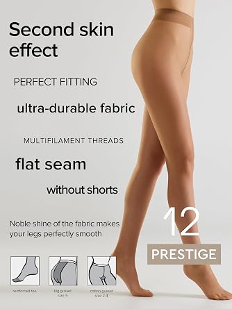 Conte Classic Sheer to Waist Silky Pantyhose Prestige 12 Den
