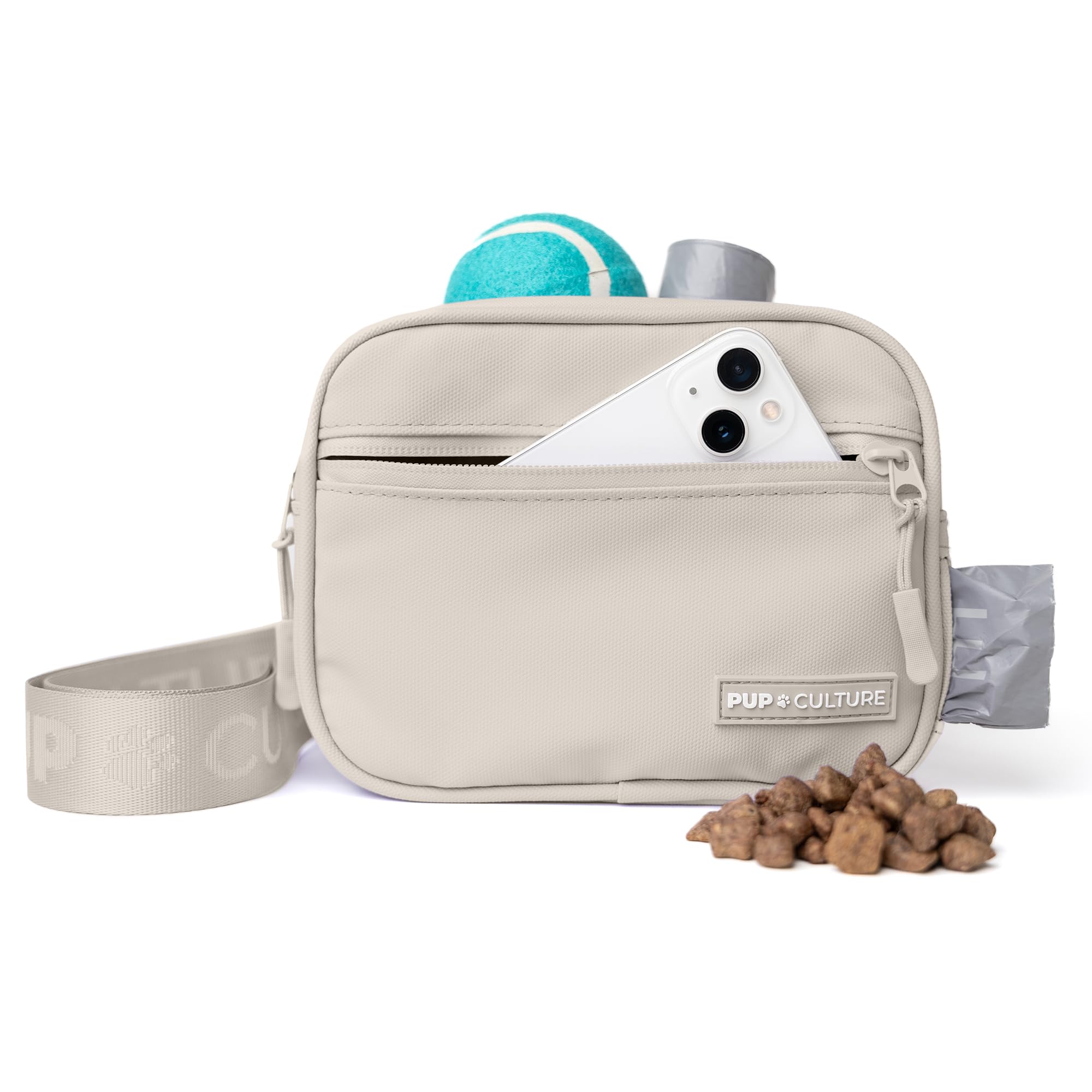 Pup Culture Leckerli-Tasche für Hunde mit Kotbeutelspender und abnehmbarem Leckerlibeutel, Cross-Body-Hundetasche, das perfekte Welpen-Trainingsgerät und noch besseres Geschenk