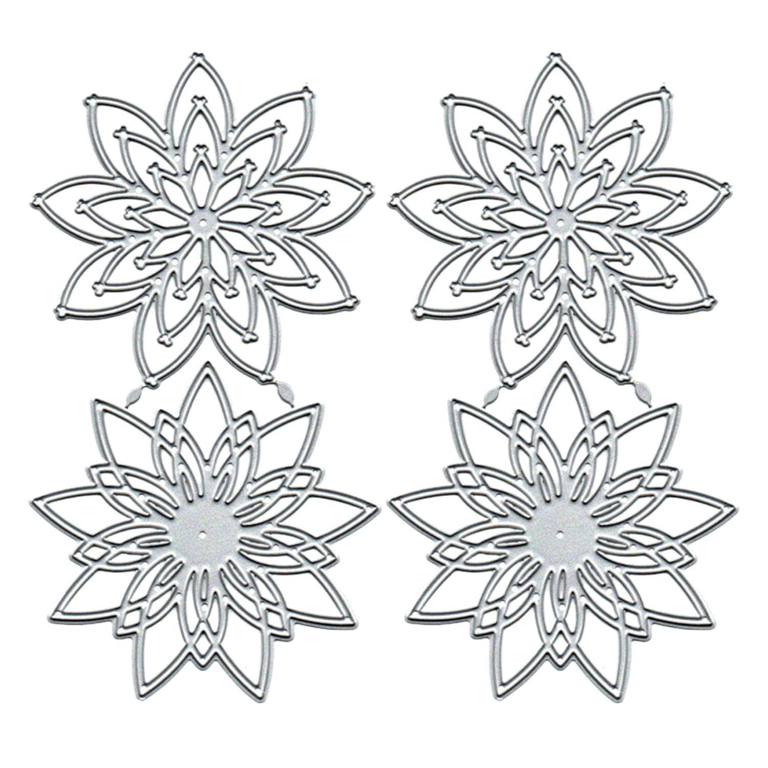EOWVISN 2 Pieces Flower Cutting Dies, Embossing & Stamping Templates, Craft Punching, Card Making
