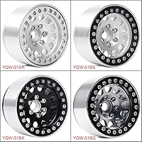 Vista 6 de INJORA Llantas RC 4 piezas 1.9 pulgadas Beadlock Set de Llantas RC con Cubierta de Rueda para 1:10 RC Crawler Axial SCX10 SCX10 II 90046 SCX10 III