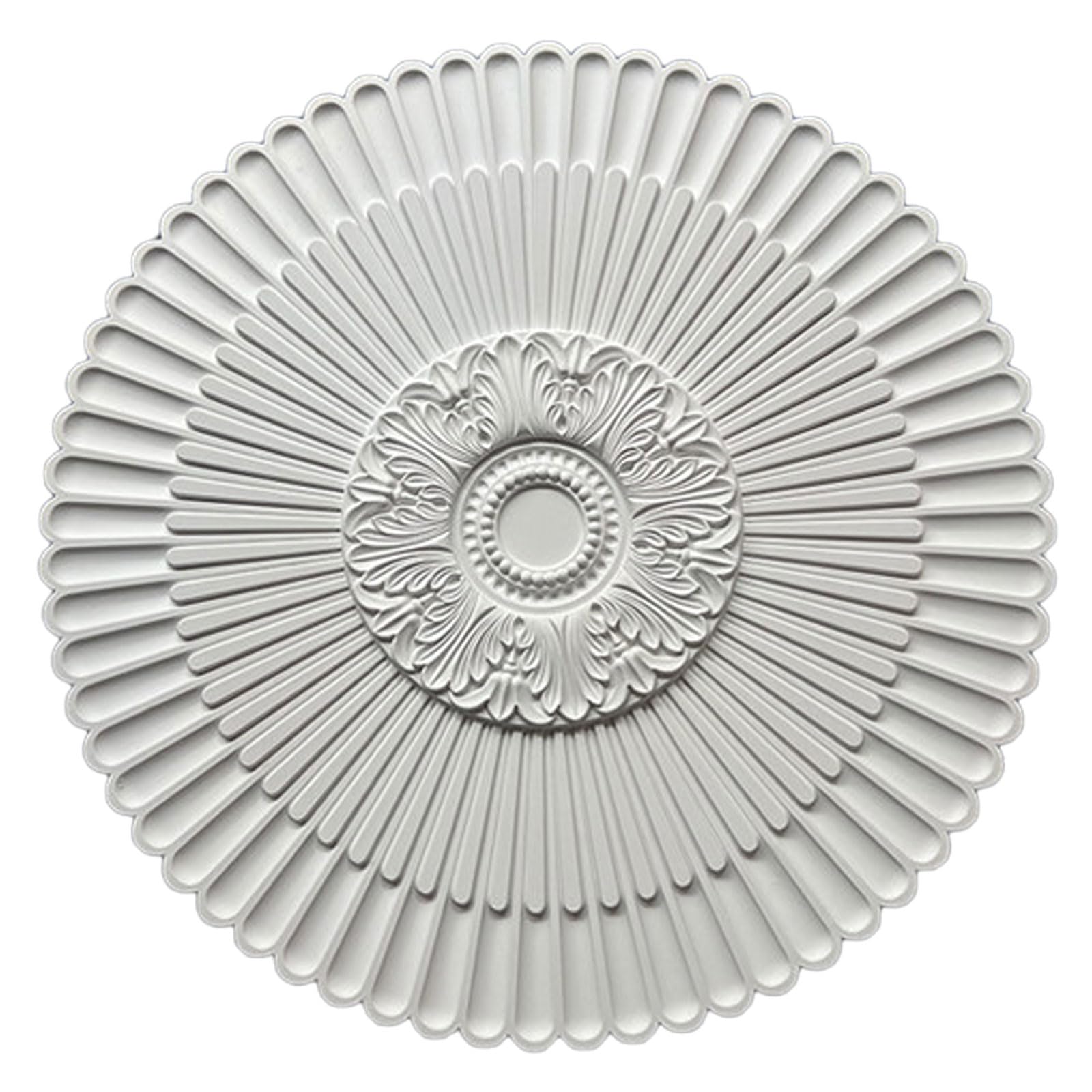 PU Ceiling Medallion for Fan Lamp, Chandelier, White, Multiple Sizes(White a,60cm)