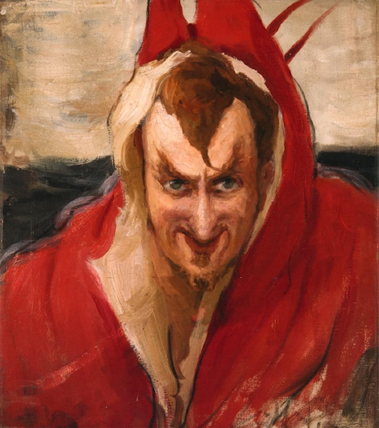 RZHRHJES Vintage Wall Art Picture on Canvas Wall Art Poster Portrait of G. G. Ge As 'mephistopheles' by Il'ya Repin Canvas Poster for Home Decor 60x90cm