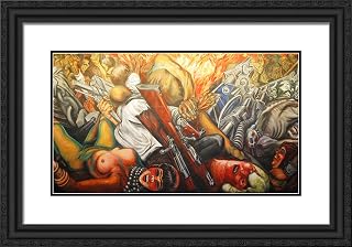ArtDirect Orozco, Jose 24x17 Black Ornate Framed Art Print with Double Matting Titled: Catharsis
