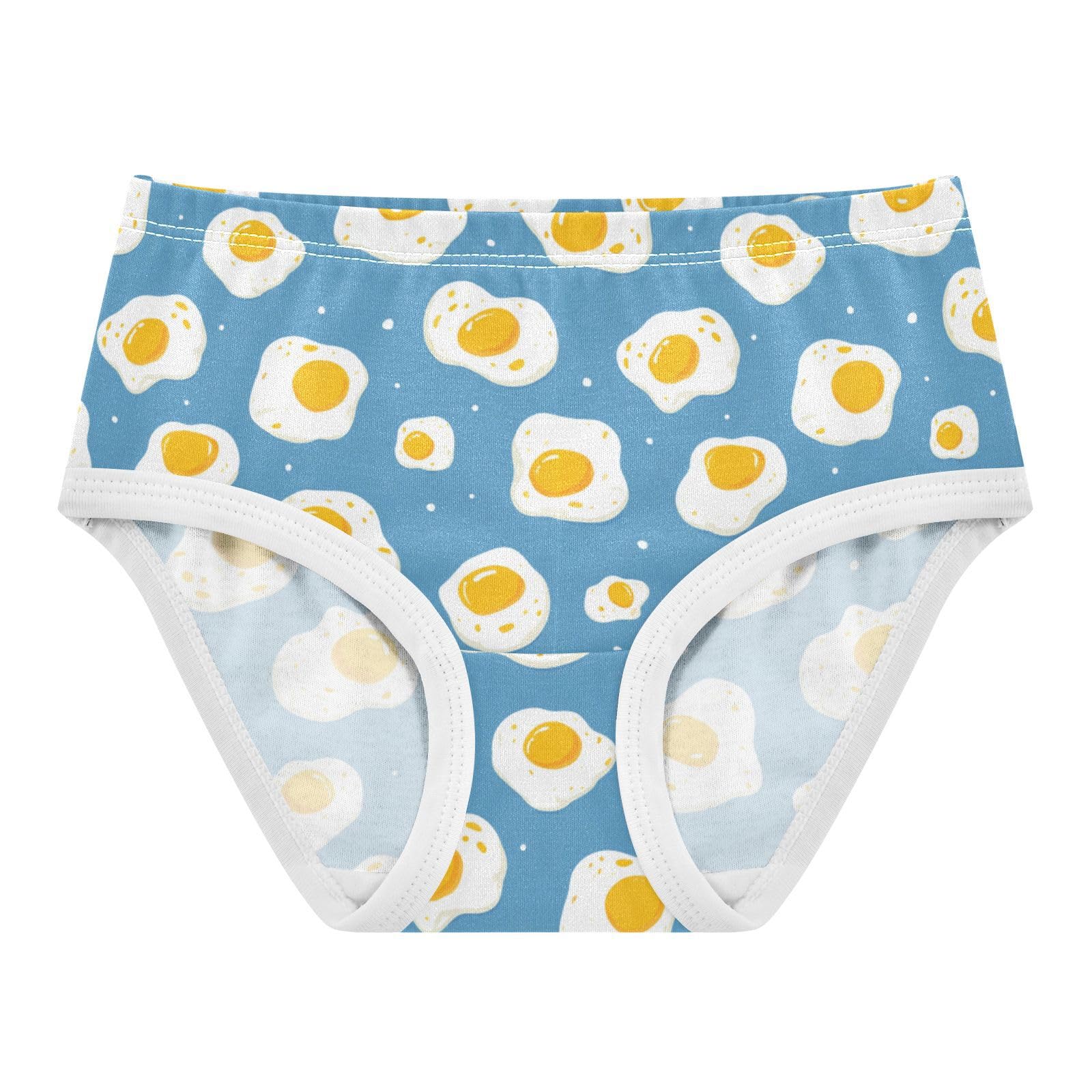 Blue Cute Girls Exclusive Briefs Fried Egg Cotton Underwears Bikini Panties for Baby Toddler Girl 2T