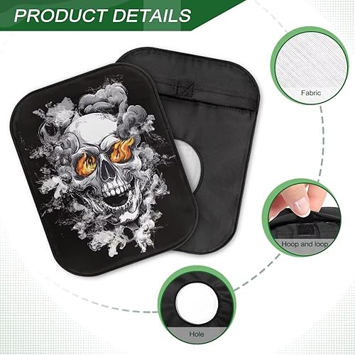 Miniatura 6 de Rnyleeg Suministros de colostomía para hombre, diseño de calavera de fuego, accesorios de ostomía reutilizables para ileostomía, cuidado del estoma,