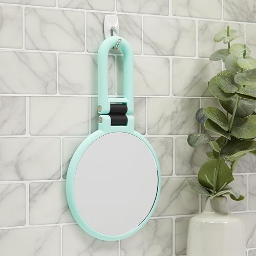 Miniatura 3 de Glamlily Pequeño espejo de mano verde 10x con aumento para maquillaje, viajes (9.5 x 5.3 pulgadas)