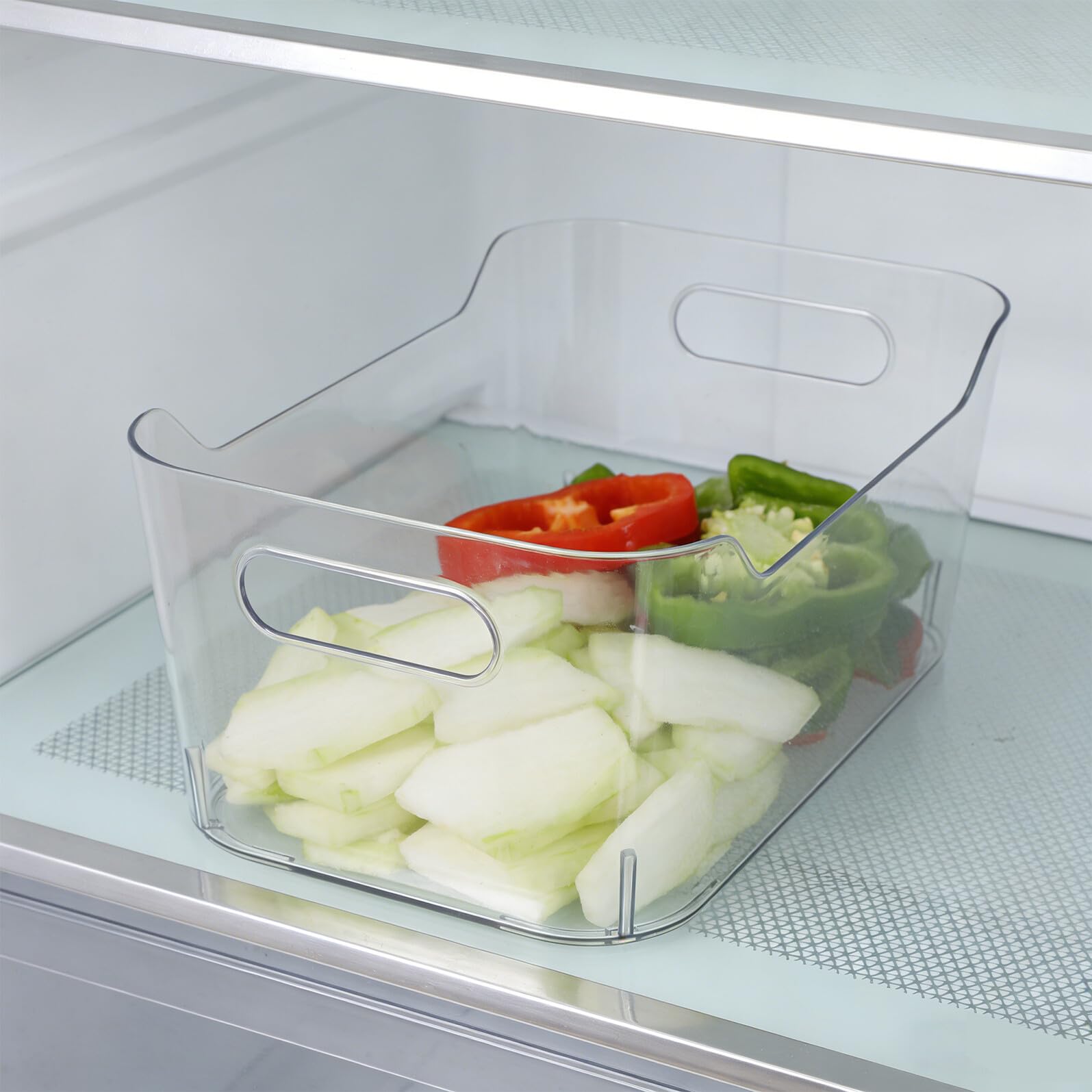 Toyvian Contenitori Plastica Trasparente 6 Pezzi Pet per Dispensa | Visibilità Chiara, Superfici Facili da Pulire, per Condimenti e Scorte Alimentari, Uso in Armadio e Lavanderia