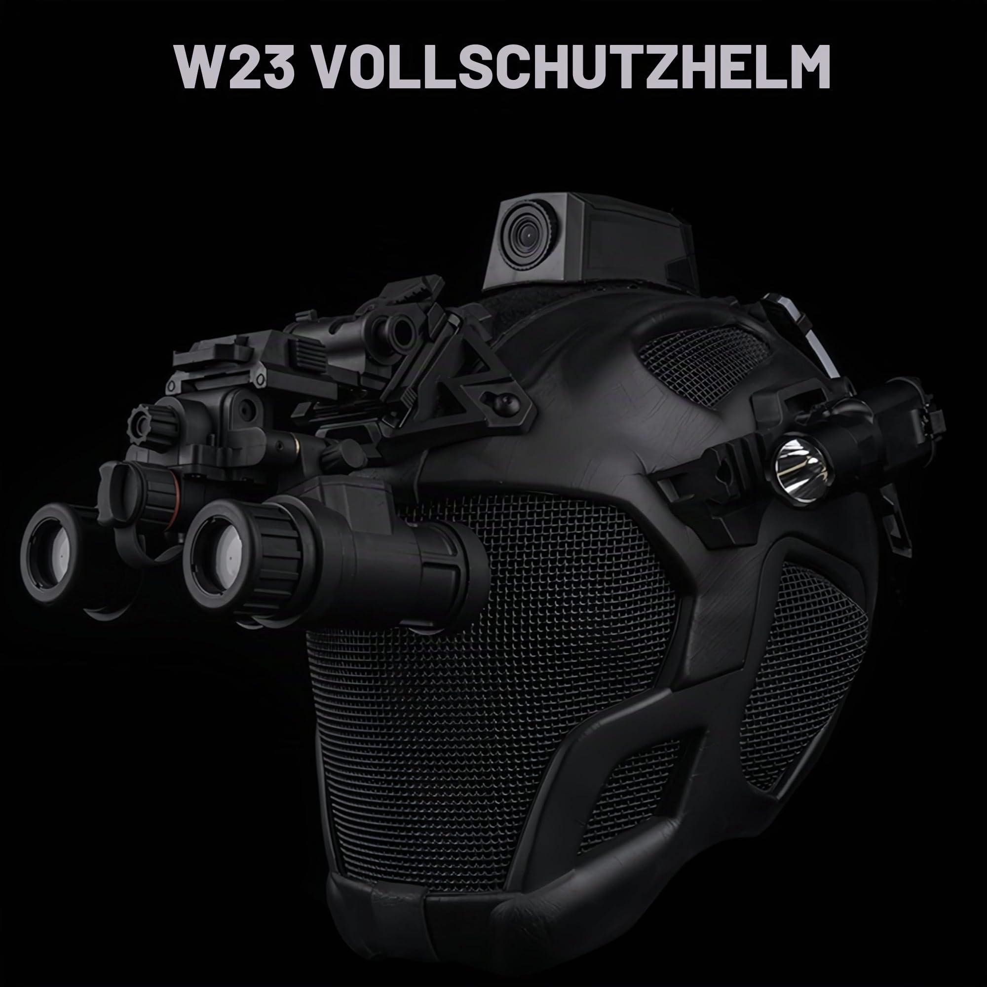 Vollschutz Taktischer Helm Militar Jagd Airsoft Paintball CS Stahlgitter Sicherheitsgesichtsmaske Eva Leichtgewicht Punk Cosplay