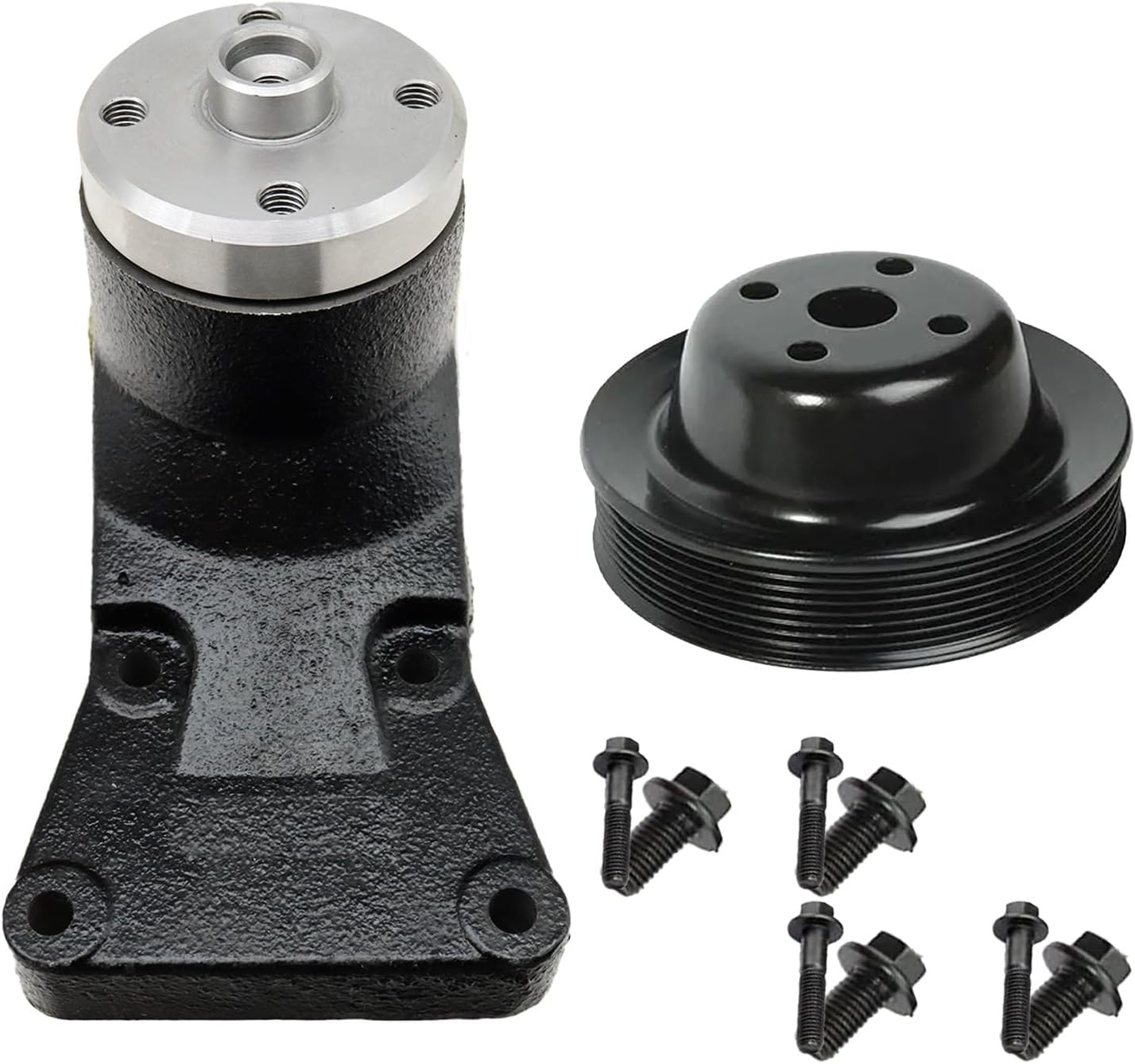 New Fan Support Bracket with Pulley & Bolts 3913433 3914462 Compatible with Cummins 4B 4BT 4BTA 6B 6BT 6BTA Engine