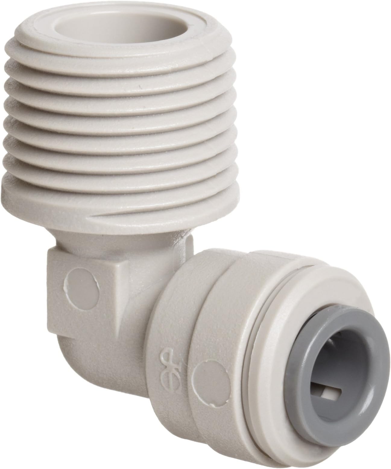 John Guest Acetal Copolymer Tube Fitting, Rigid Elbow, 1/4" Tube OD x 1/8" NPTF Male (Pack of 10)