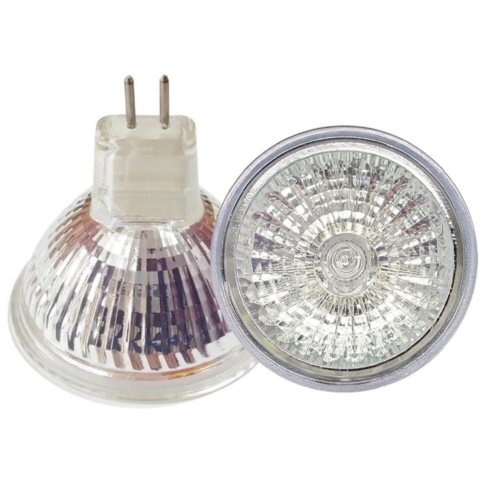 MR16 220V 20W Bombilla halógena 2 pines GU5.3 Base Bombilla foco MR16 50W Bombillas Halogenas 2700K Blanco cálido regulable 10PCS 10W