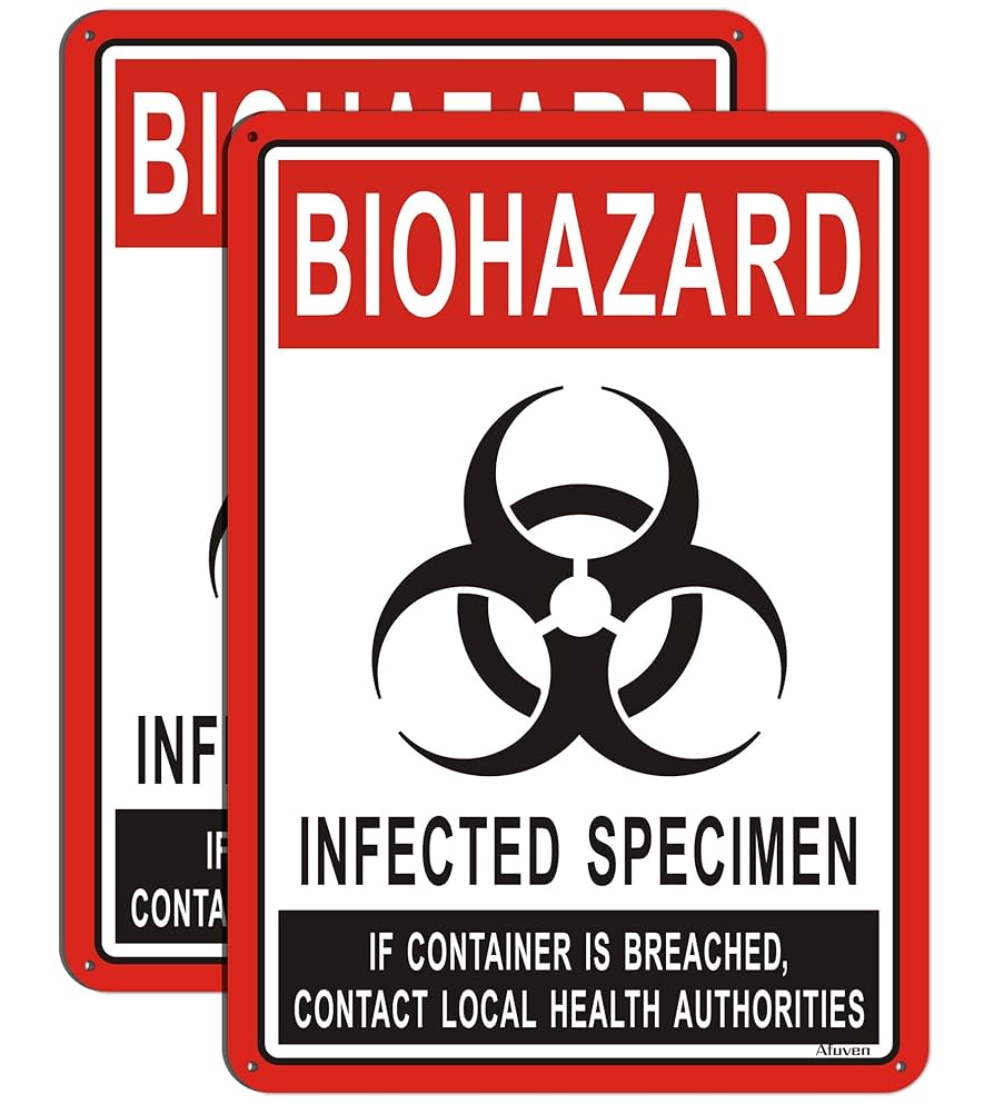 amazon-com-biohazard-infected-specimen-signs-14-x-10-biohazard-signs-biohazard-warning-sign-for-labs-rust-free-aluminum-weatherproof-easy-to-install-indoor-or-outdoor-use-2-pack-industrial-scientific for Free Printable Clipart Biohazard Sign Amazon.com: Biohazard Infected Specimen Signs 14” x 10” Biohazard Signs, Biohazard Warning Sign for Labs, Rust-Free Aluminum, Weatherproof, Easy to Install, Indoor or Outdoor Use, 2 Pack : Industrial & Scientific for Free Printable Clipart Biohazard Sign