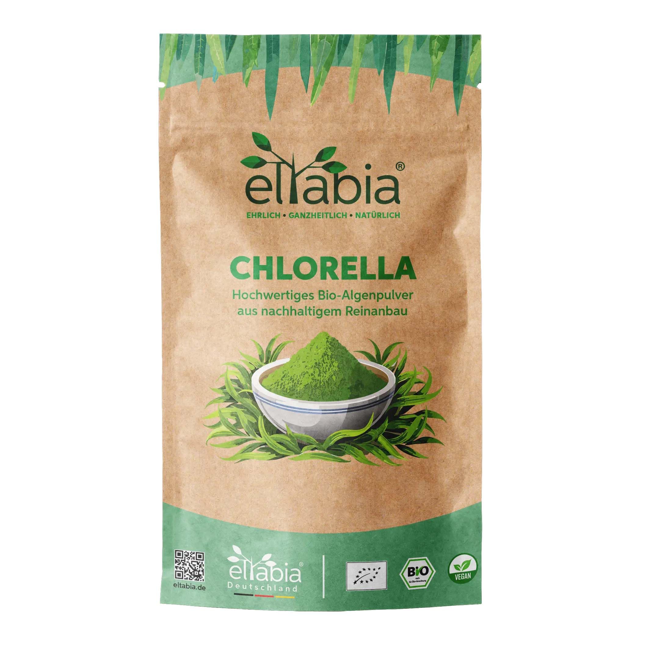 Bio Chlorella Pulver 1kg | Premium Rohkost-Qualität | 100% reines Algen-Pulver ohne Zusätze | Zellwand gebrochen Vegan