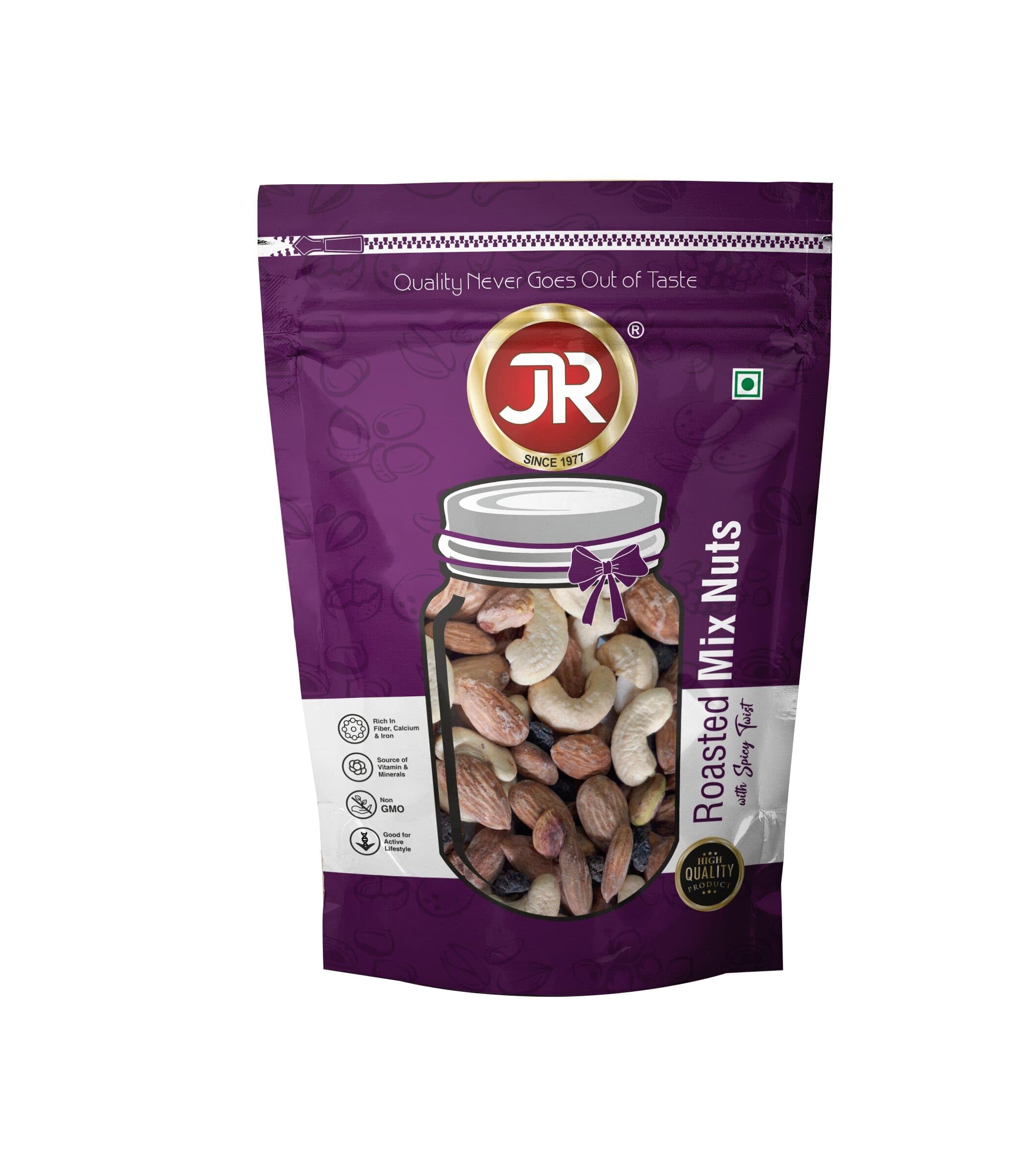JR Mixed Nuts Snack | Crunchy & Flavored Nut Blend with Cashews, Almonds, Pistachios and Raisins | Healthy Vegan Snack | Packed with Protein | Ideal for Snacking, Baking, & Cooking - 250g-image-34