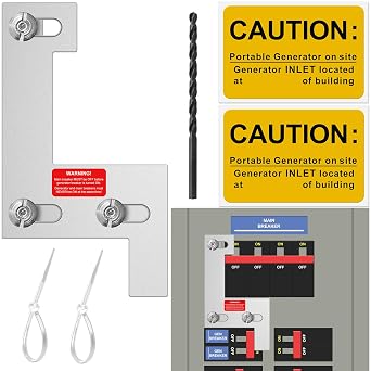Generator Interlock Kit for ITE, Siemens, Gould, Murray, T&B Panels | 150 or 200 Amp Panel, 1 1/4" Spacing Between Main and Generator Breakers