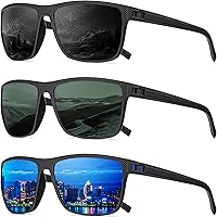 Vista 16 de Gafas de sol polarizadas para hombre, anteojos de sol polarizados con protección UV, lentes de sol ligeras para conducir, pescar, jugar al golf