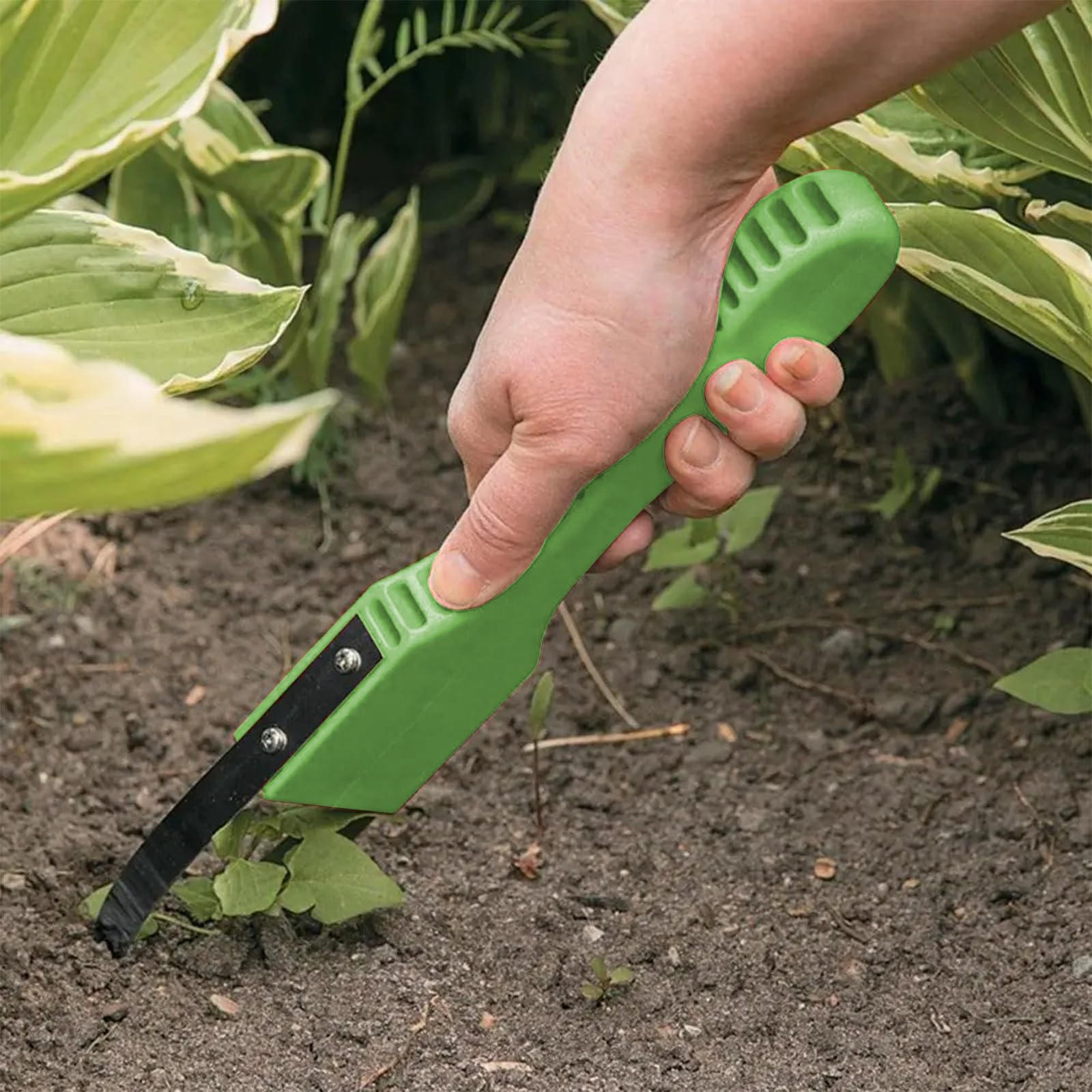 Weeder de Mano de Jardín, Extractor Malas Hierbas, Herramientas Jardineria, Desherbador Manual de Acero Inoxidable, Quitar Malas Hierbas con Mango para Desherbar y Aflojar la Tierra, Verde