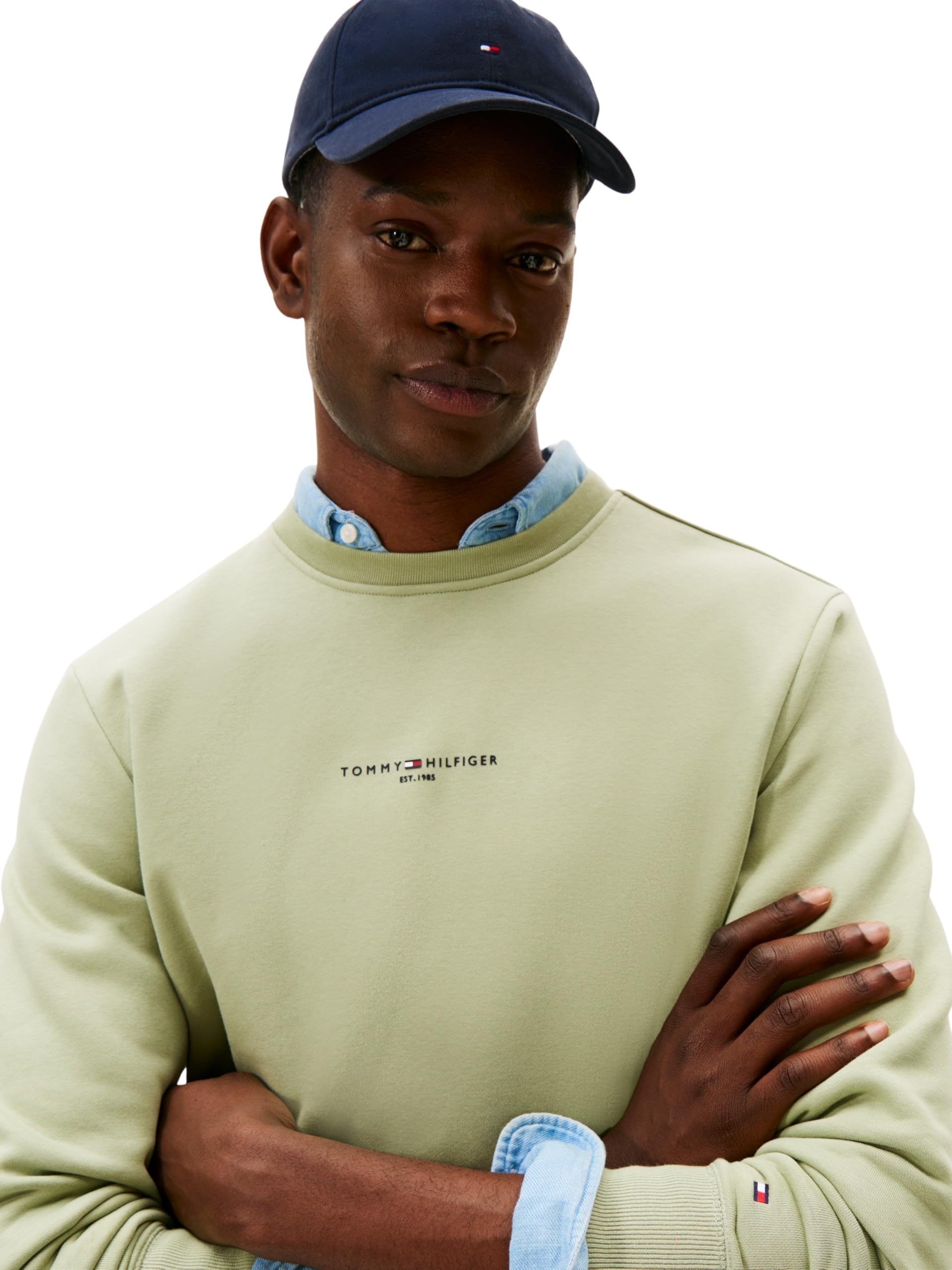Tommy Hilfiger Sweatshirt Hombre Tipped con Cuello Redondo