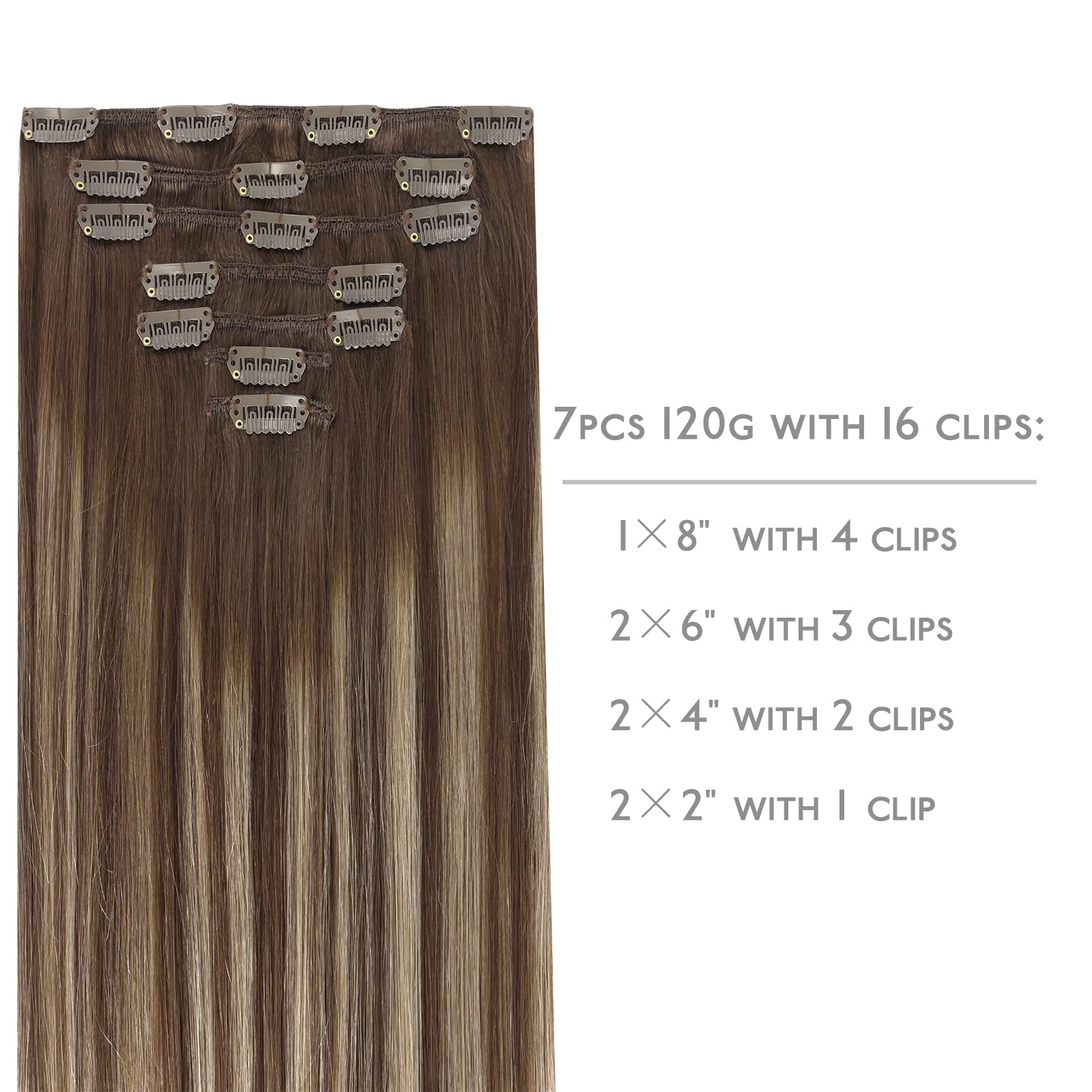 WENNALIFE Hair Extensions Clip In - Image 2