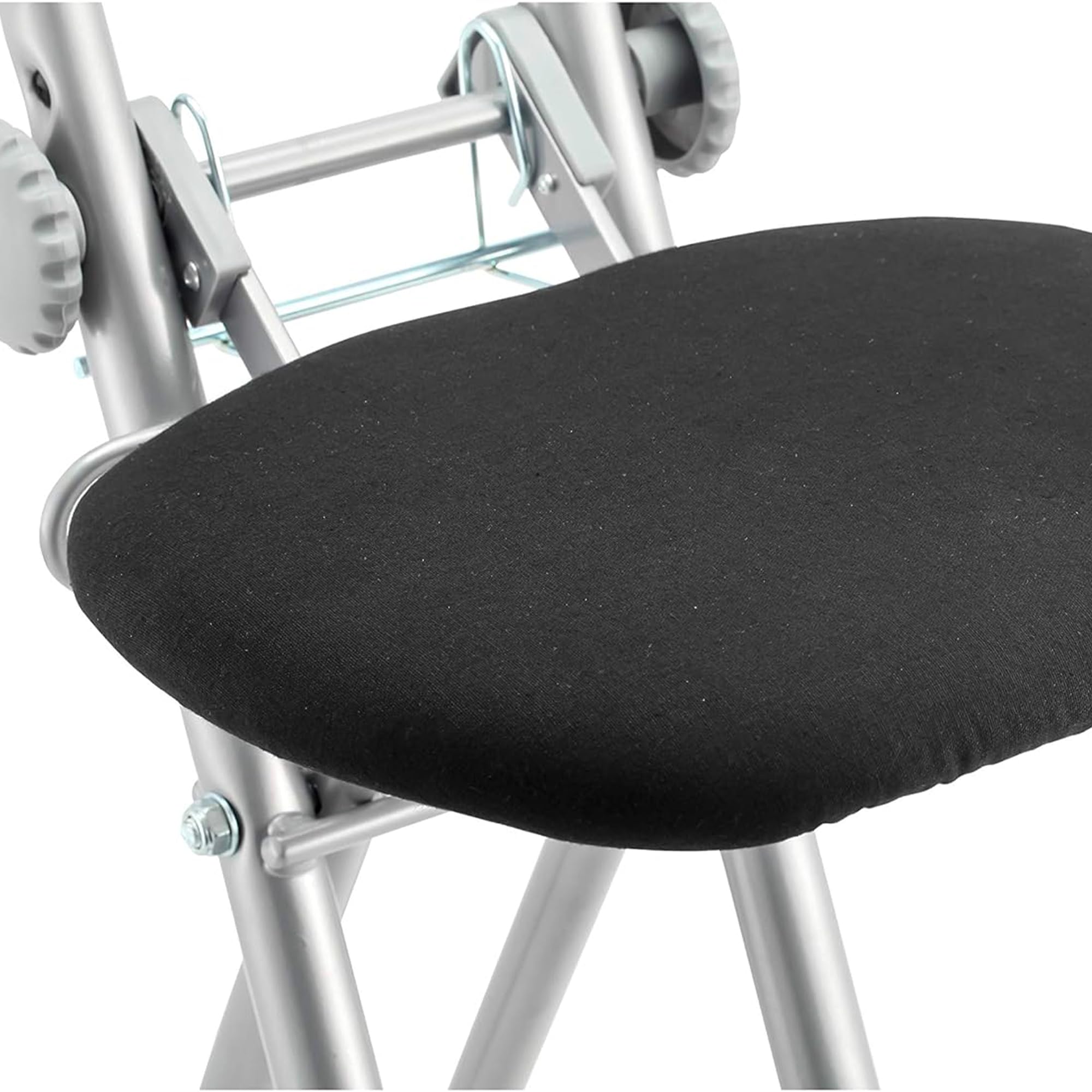 Fishtec Chaise Assis Debout Réglable en Hauteur - Siège Rembourré Idéal Repassage - Pliable Compacte - Charge 100 kg - Atelier Bureau Cuisine