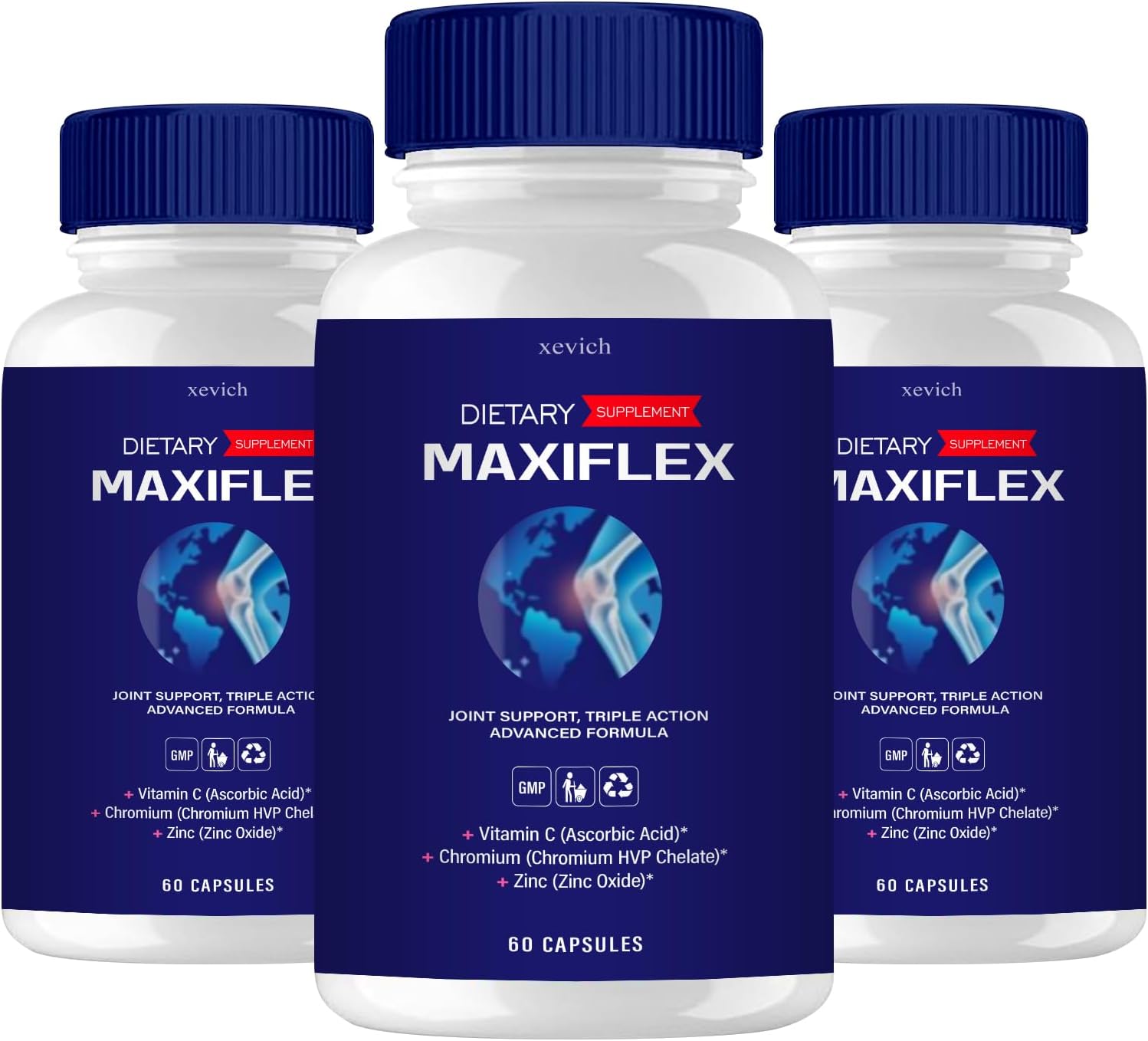 Maxiflex Capsules - Maxiflex Triple Action Advanced Capsules (3 Pack, 180 Capsules)
