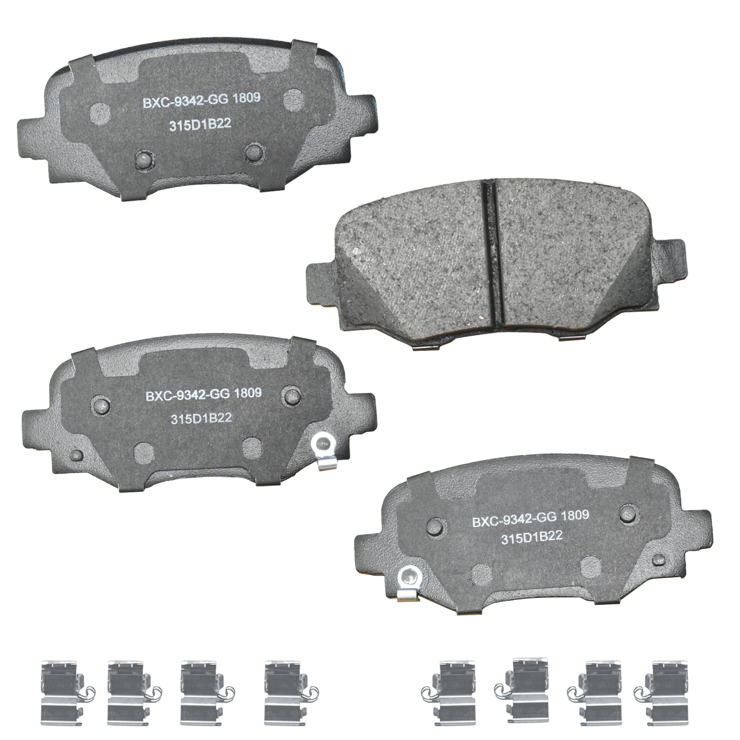 Bendix Premium SBC1809 Ceramic Rear Brake Pads for Dodge Hornet 2024-2023, Fiat 500X 2020-2016, Jeep Renegade 2023-2015