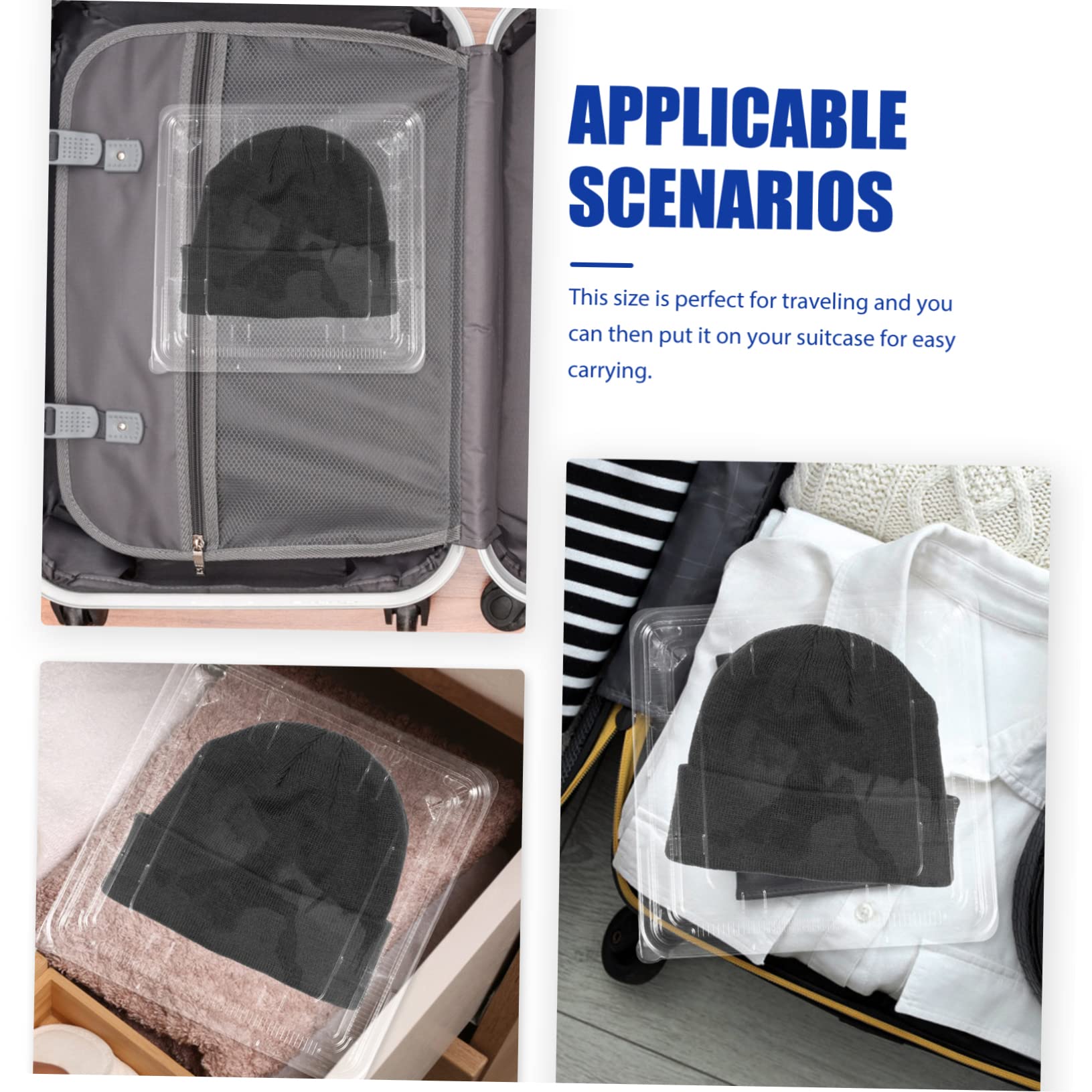 SOESFOUFU Woolen Hat Storage Cases 5pcs Hat Storage Box Hat Container Storage Hat Travel Case Beanies Organizer b
