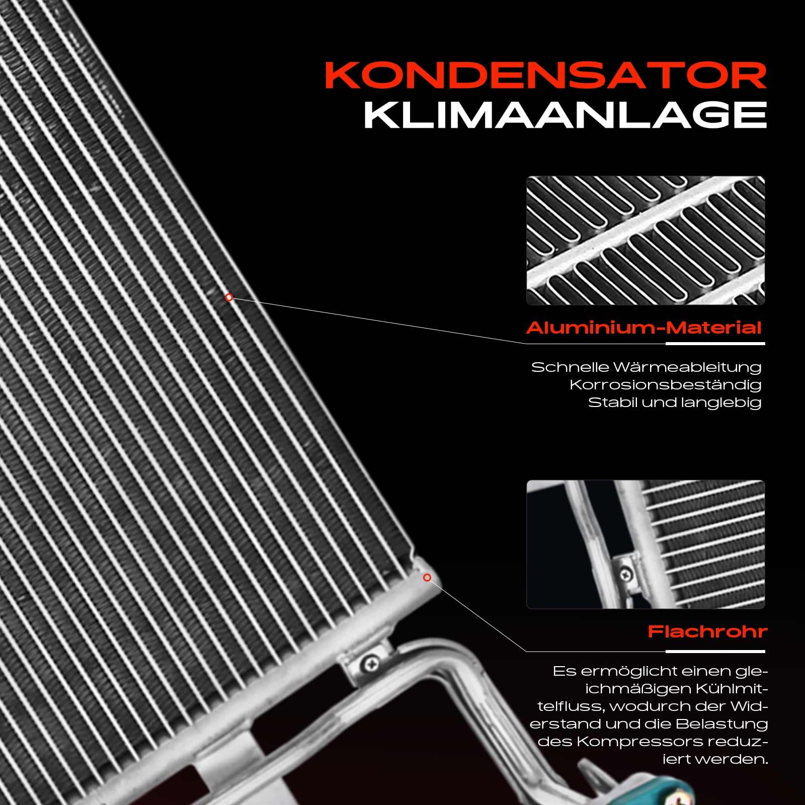 Frankberg Kondensator Klimaanlage Kompatibel mit A3 8L1 1996-2003 TT 8N3 8N9 1998-2006 Leon 1M1 1999-2006 O.c.t.a.v.i.a 1U2 1U5 1998-2010 B.o.r.a 1J2 1J6 1998-2013 Replace# 1J0820413B