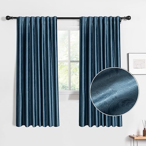 Weenye Cortinas opacas con 60% de bloqueo de luz para dormitorio y sala de estar, juego de 2 paneles de cortinas para oscurecer la habitación,