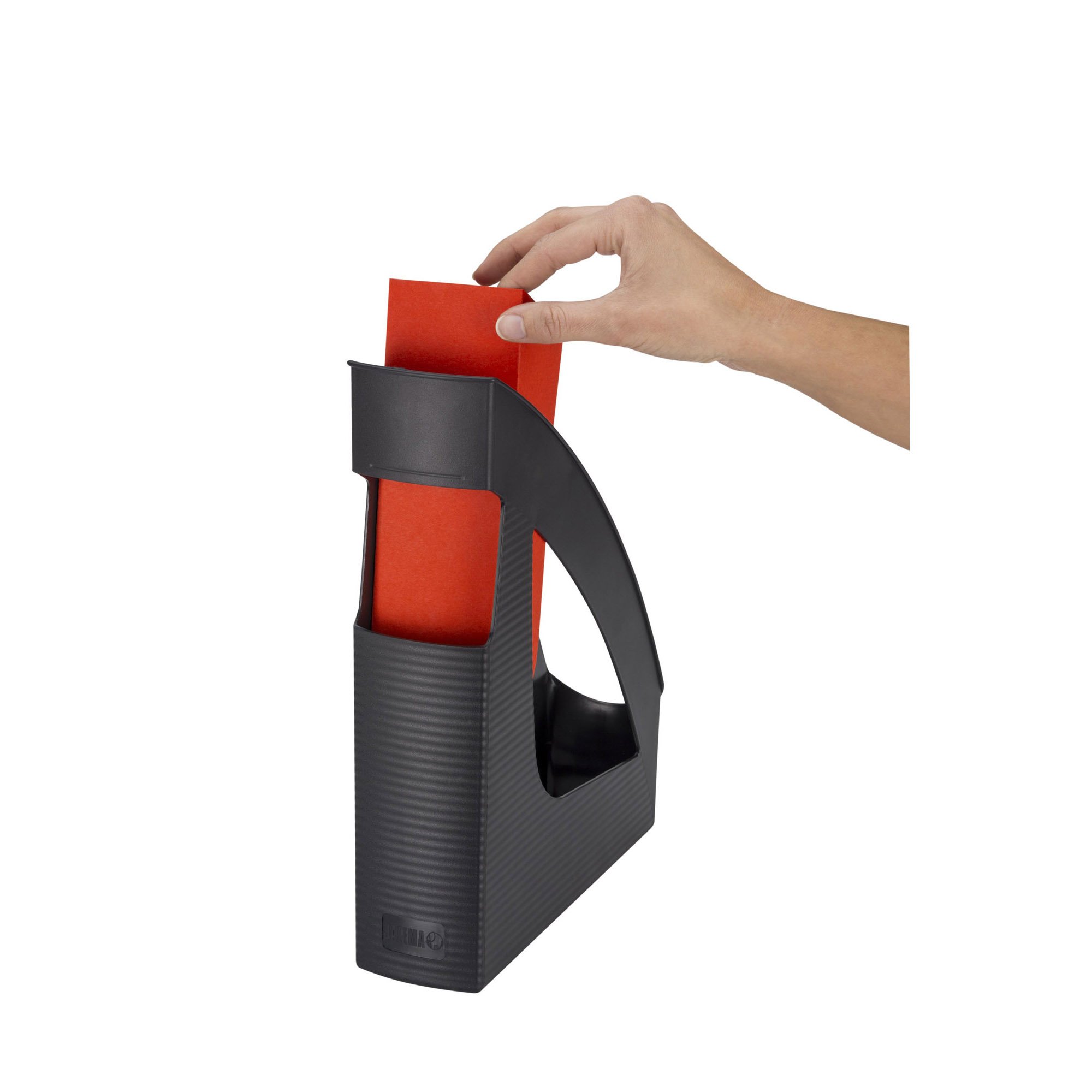 Jalema 2642554990 Stehsammler Re-Solution, Zeitschriftensammler, Zeitschriftenständer, Aktenhalter für Büro, aus 100% Recycling-Kunststoff, Blauer Engel zertifiziert, 10er Packung, schwarz