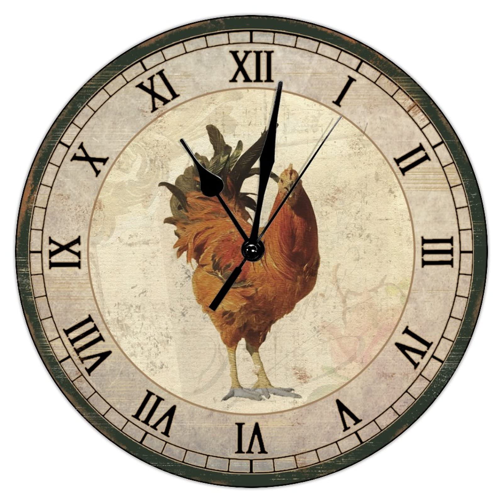 Horloge murale rétro colorée toscane idéale pour dynamiser le salon ou le bureau