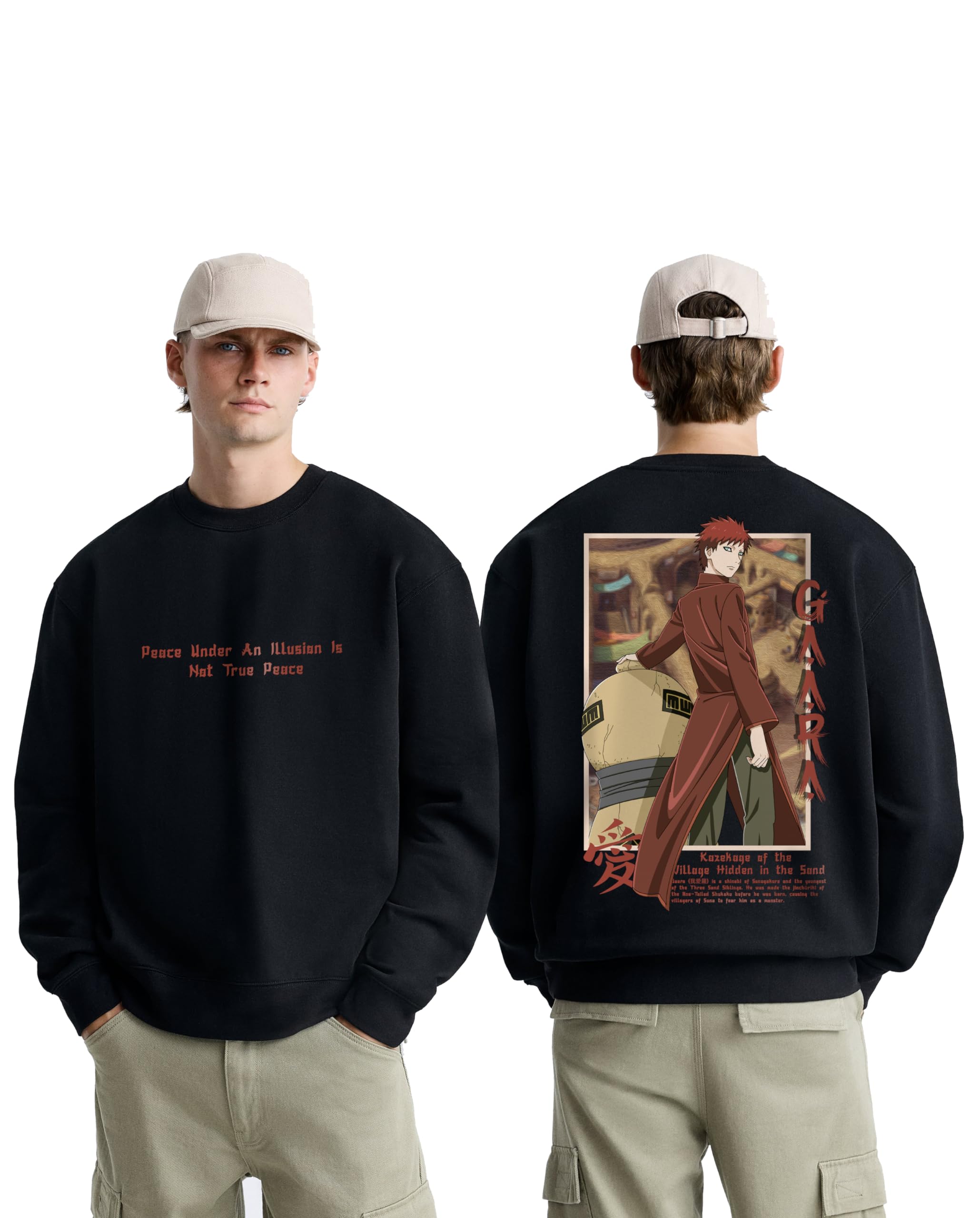 g&g closet Gaara KAZEKAGE Naruto Anime Sweatshirt for Men and Women Printed Sweat Shirt-picture-48