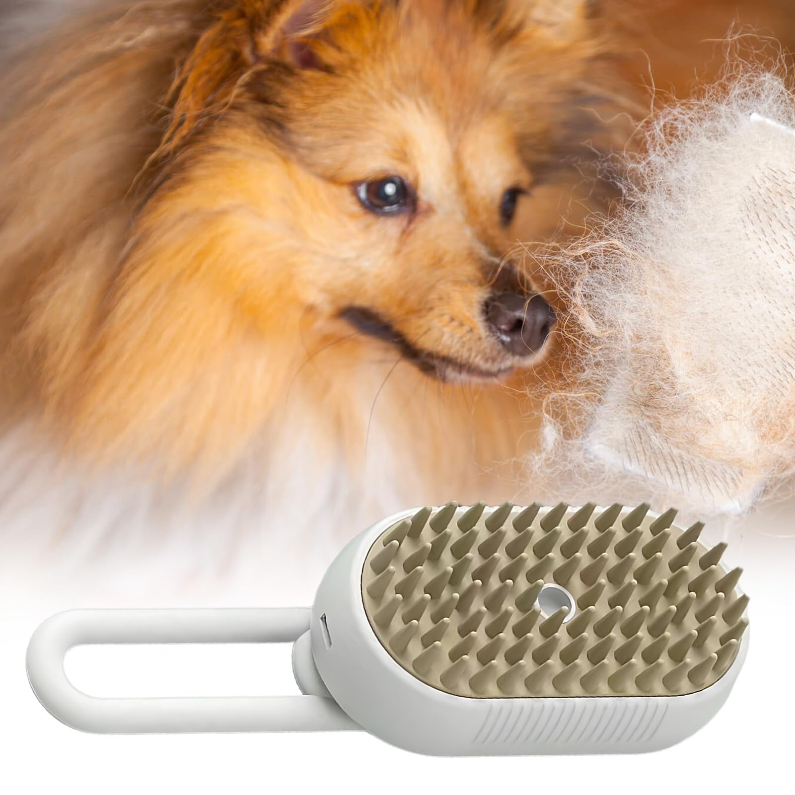 Spazzola a vapore per cani, massaggiatore per cuccioli con ricarica USB, silenzioso, delicato e silenzioso, per coniglietto, , cucciolo, doccia, casa, viaggi, attività all'aperto e al